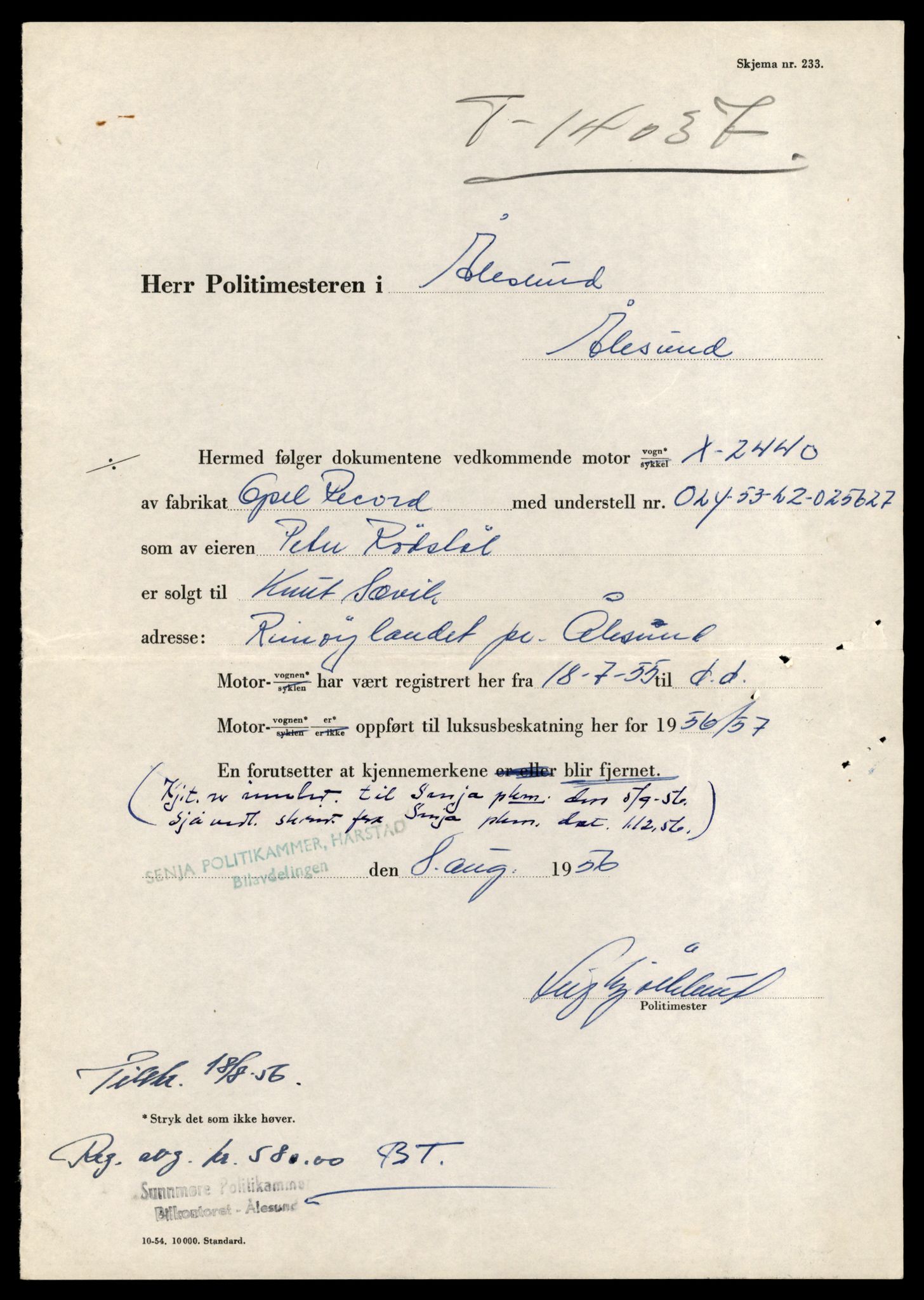 Møre og Romsdal vegkontor - Ålesund trafikkstasjon, AV/SAT-A-4099/F/Fe/L0042: Registreringskort for kjøretøy T 13906 - T 14079, 1927-1998, s. 2117