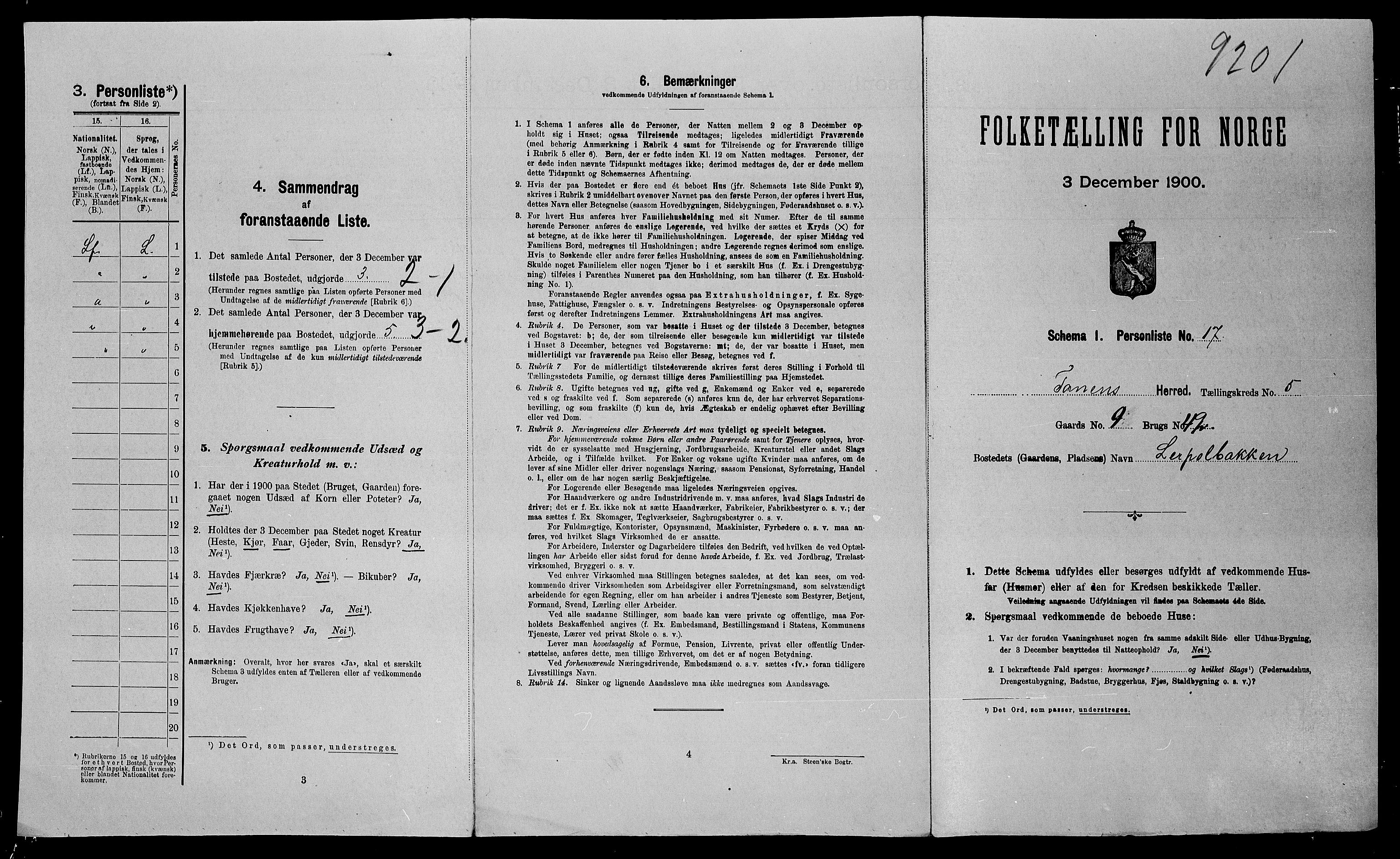 SATØ, Folketelling 1900 for 2025 Tana herred, 1900, s. 808
