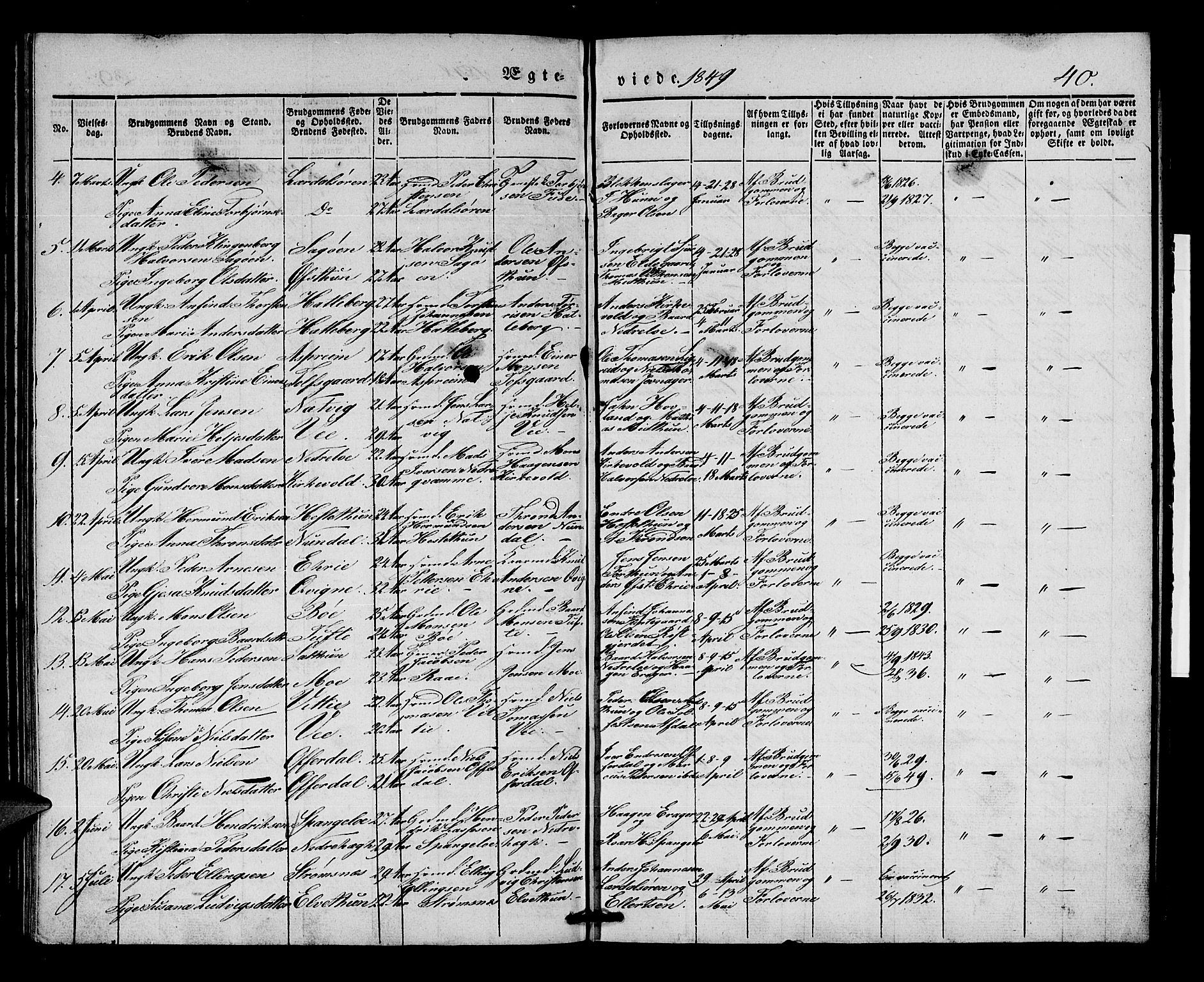 Lærdal sokneprestembete, AV/SAB-A-81201: Ministerialbok nr. A 8, 1834-1853, s. 40