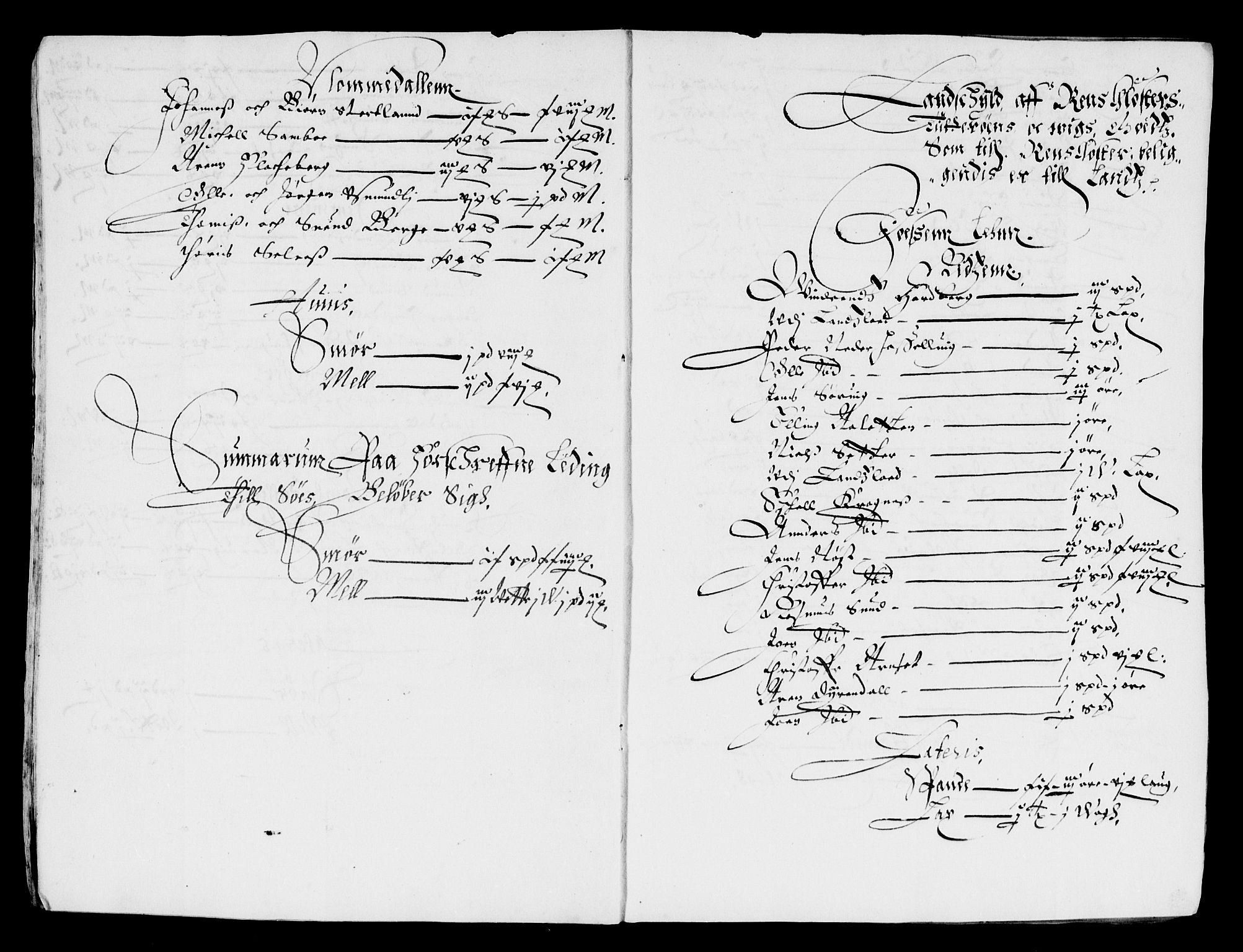 Rentekammeret inntil 1814, Reviderte regnskaper, Lensregnskaper, AV/RA-EA-5023/R/Rb/Rby/L0001: Reins kloster len; Bakke kloster len, 1564-1652