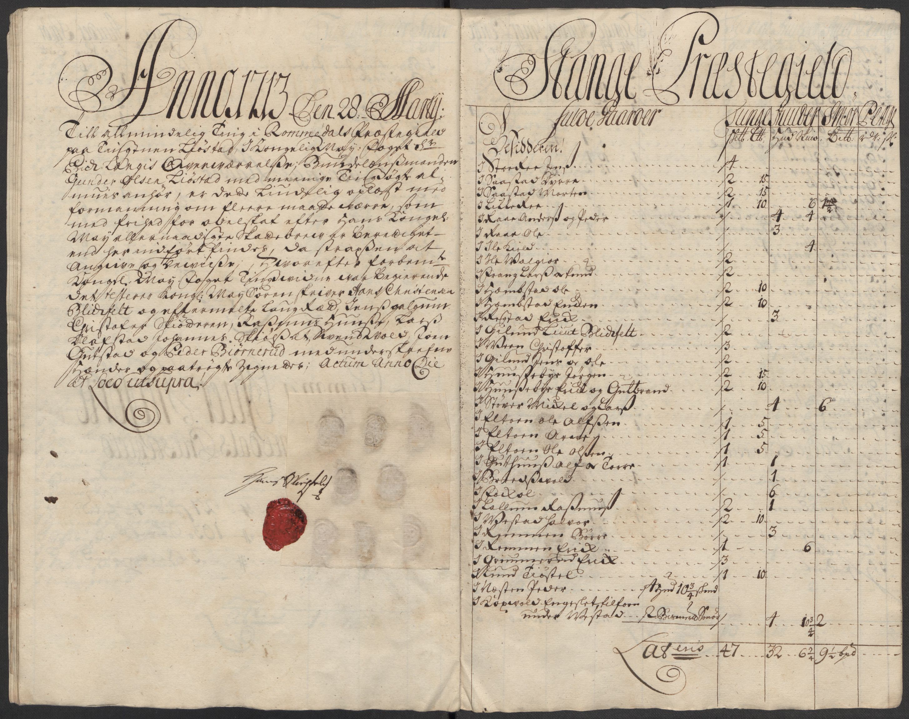 Rentekammeret inntil 1814, Reviderte regnskaper, Fogderegnskap, AV/RA-EA-4092/R16/L1050: Fogderegnskap Hedmark, 1713, s. 445