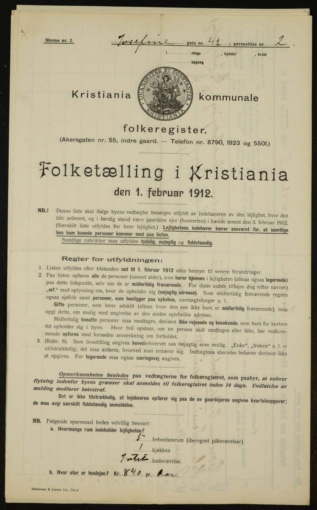 OBA, Kommunal folketelling 1.2.1912 for Kristiania, 1912, s. 47910