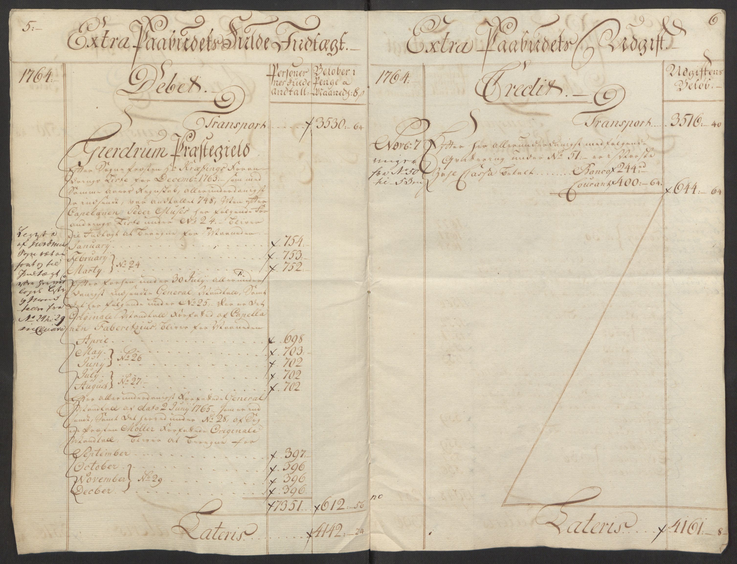 Rentekammeret inntil 1814, Reviderte regnskaper, Fogderegnskap, AV/RA-EA-4092/R12/L0803: Ekstraskatten Øvre Romerike, 1763-1764, s. 188