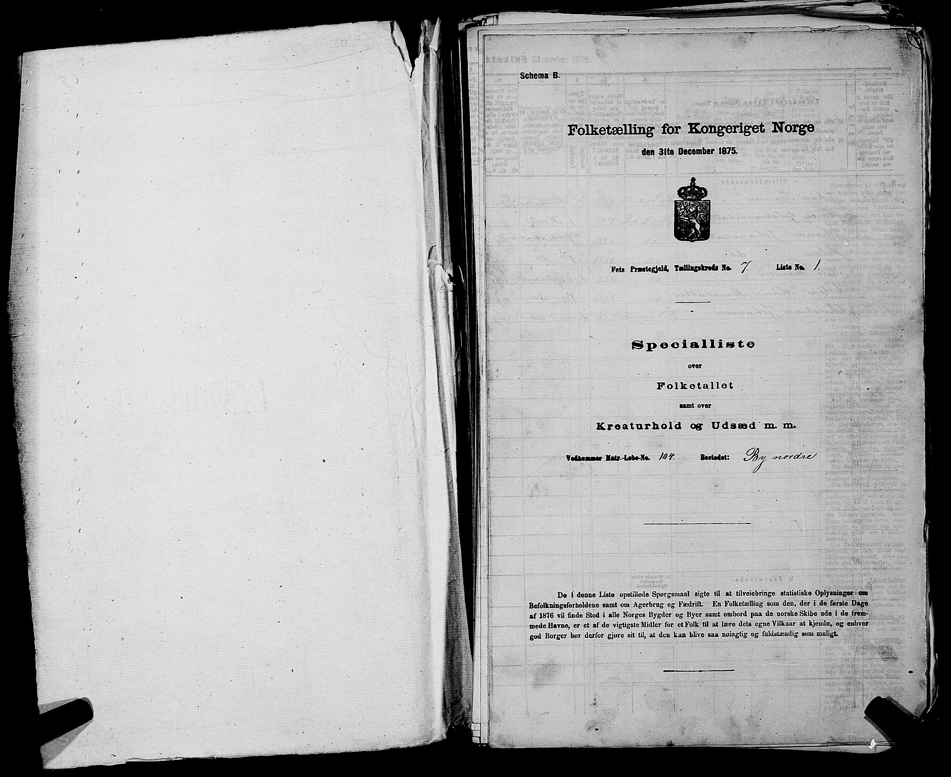 RA, Folketelling 1875 for 0227P Fet prestegjeld, 1875, s. 993