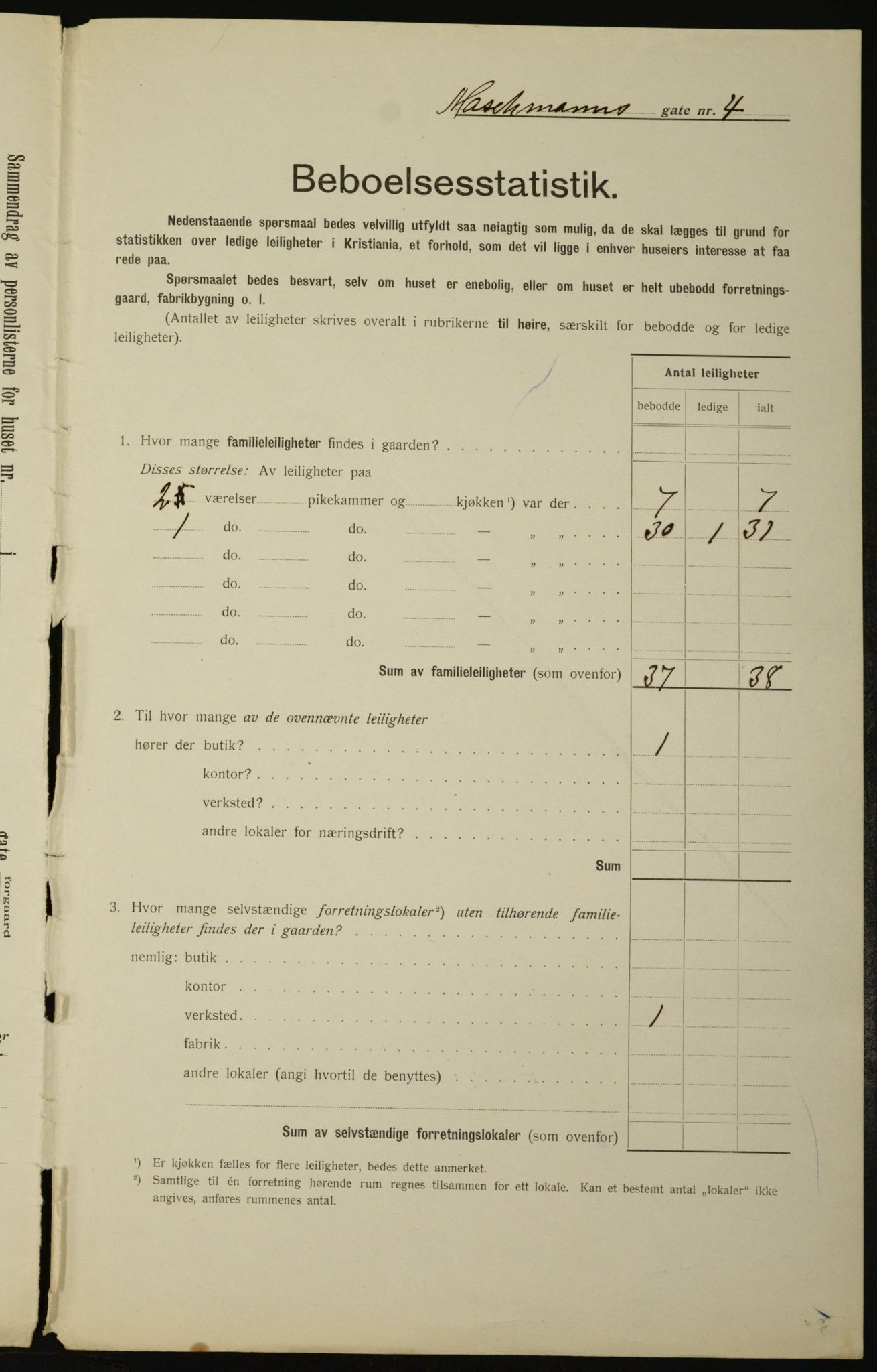 OBA, Kommunal folketelling 1.2.1912 for Kristiania, 1912, s. 65172