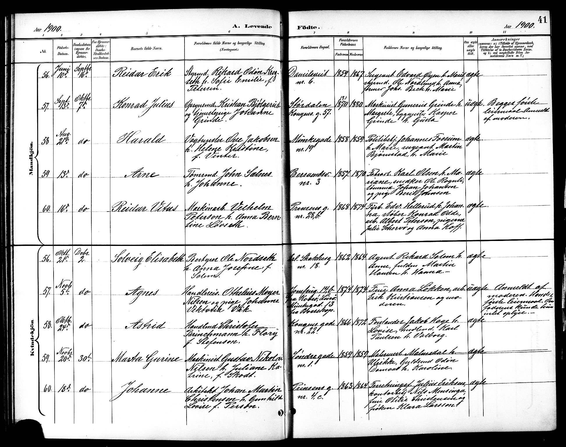 Ministerialprotokoller, klokkerbøker og fødselsregistre - Sør-Trøndelag, AV/SAT-A-1456/601/L0094: Klokkerbok nr. 601C12, 1898-1911, s. 41