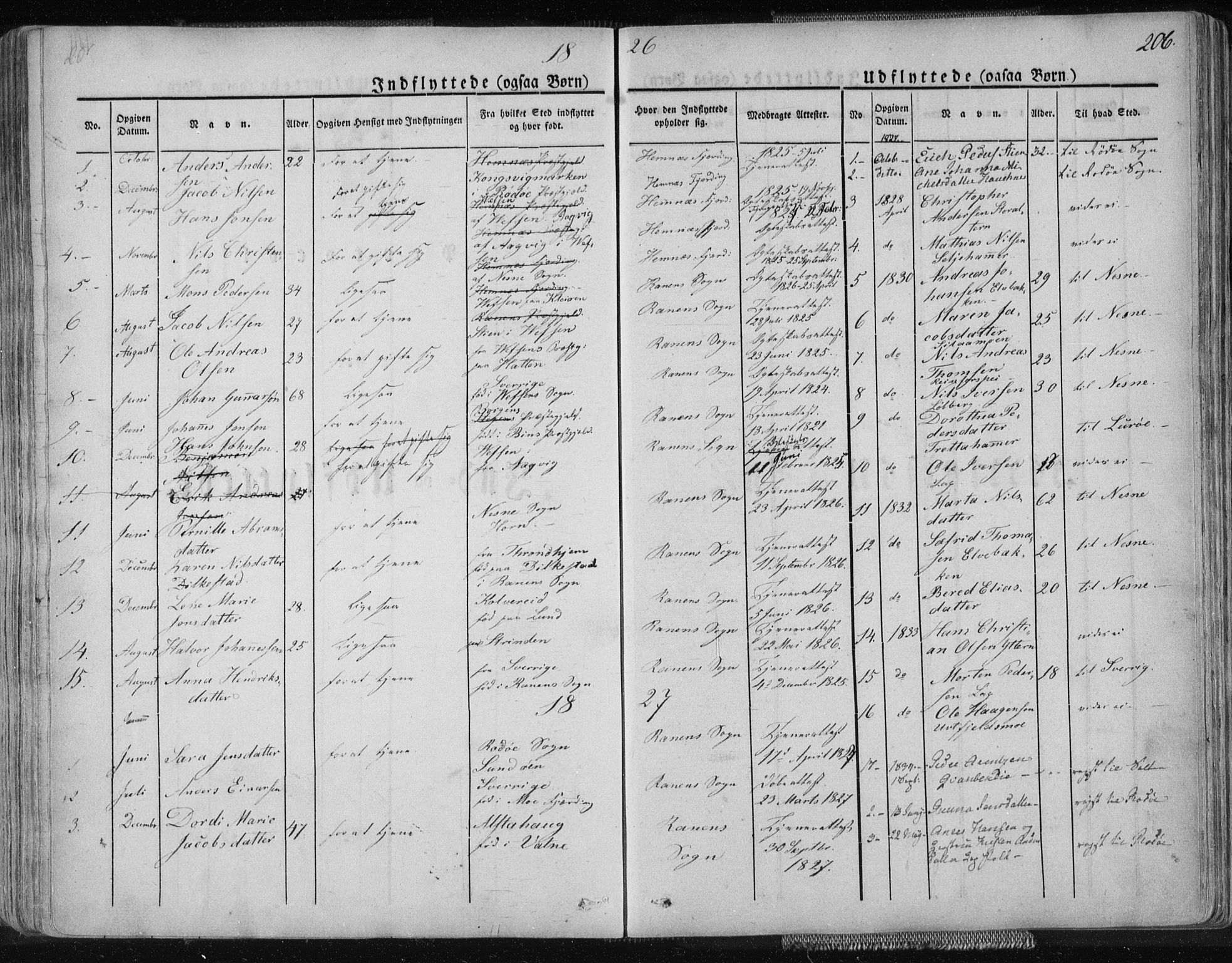 Ministerialprotokoller, klokkerbøker og fødselsregistre - Nordland, AV/SAT-A-1459/827/L0390: Ministerialbok nr. 827A02, 1826-1841, s. 206