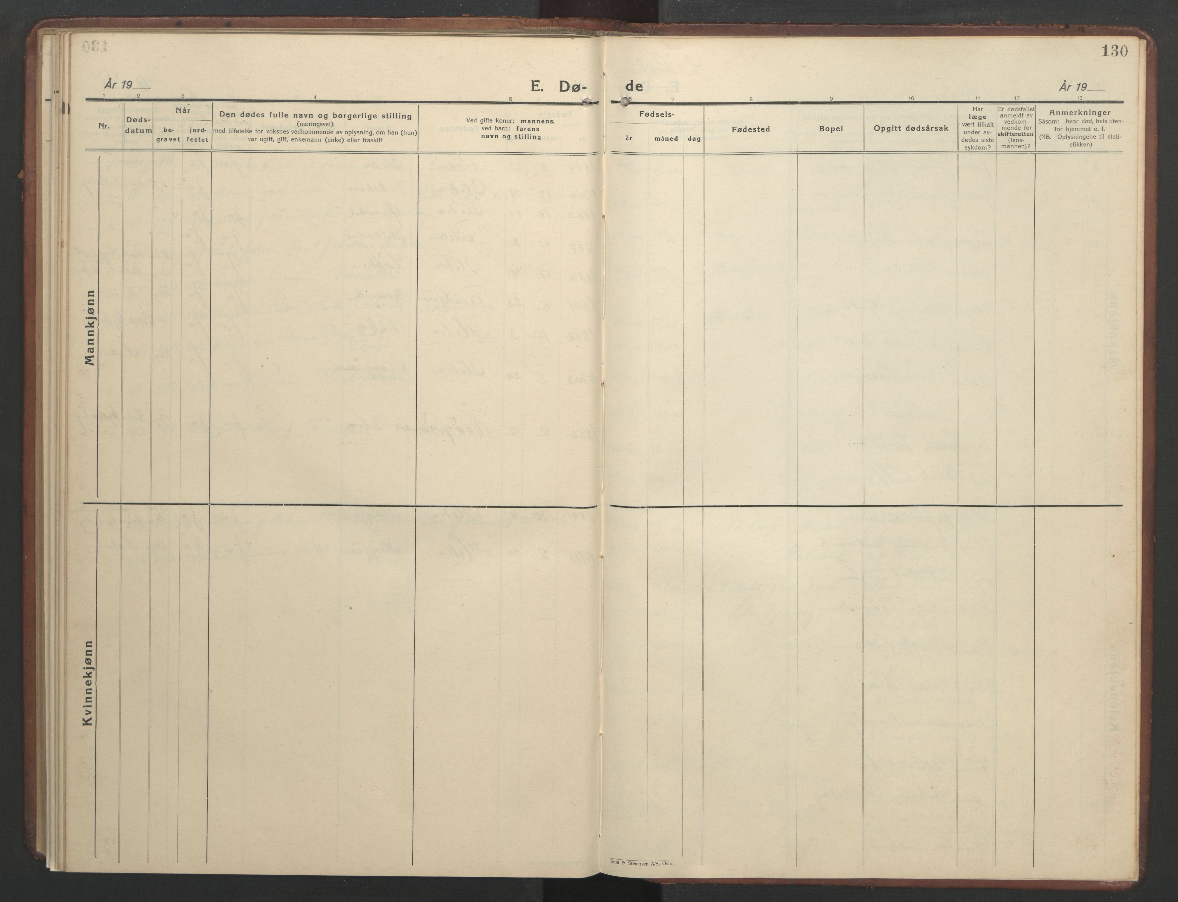 Ministerialprotokoller, klokkerbøker og fødselsregistre - Sør-Trøndelag, AV/SAT-A-1456/634/L0544: Klokkerbok nr. 634C06, 1927-1948, s. 130