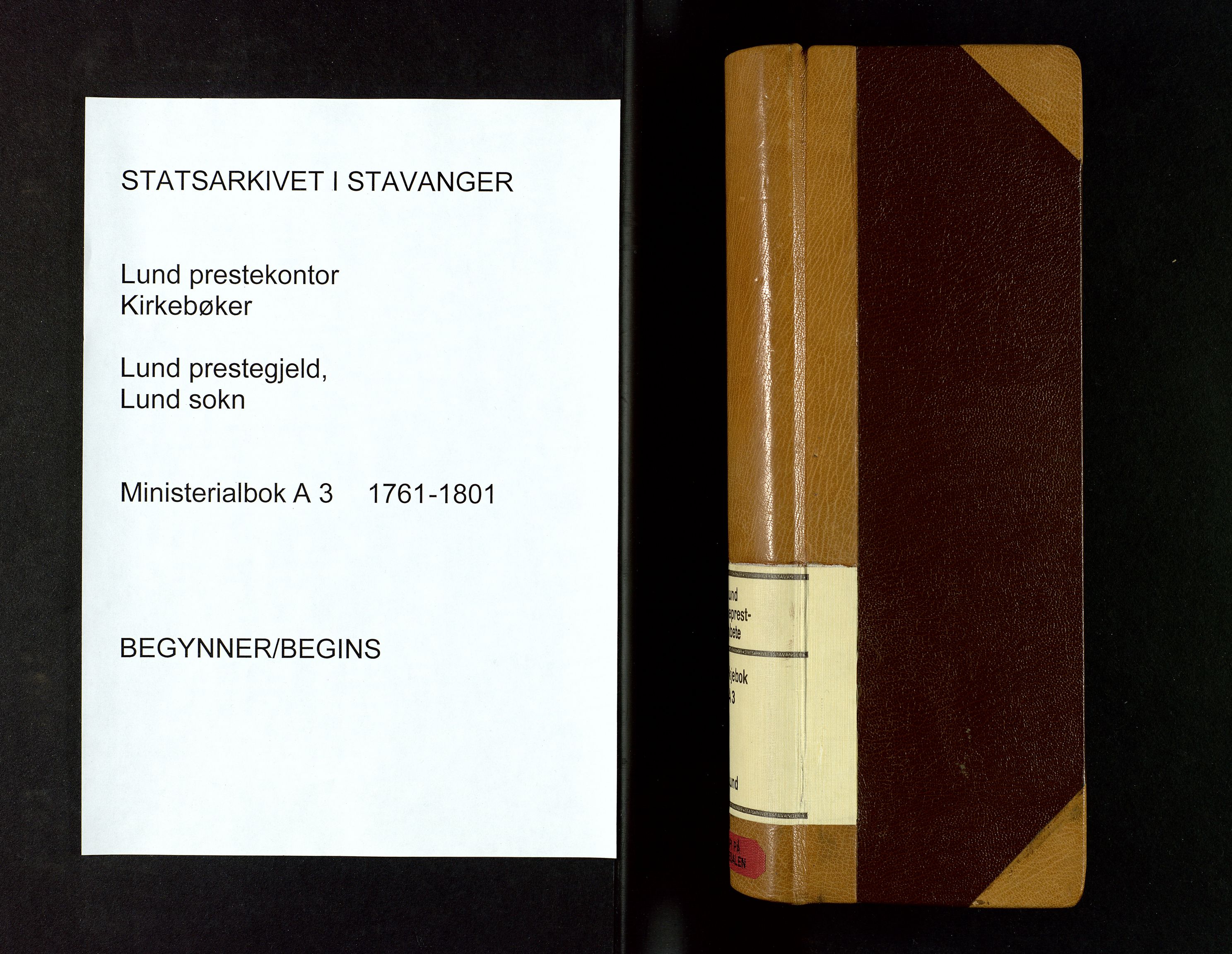 Lund sokneprestkontor, SAST/A-101809/S06/L0003: Ministerialbok nr. A 3, 1761-1801