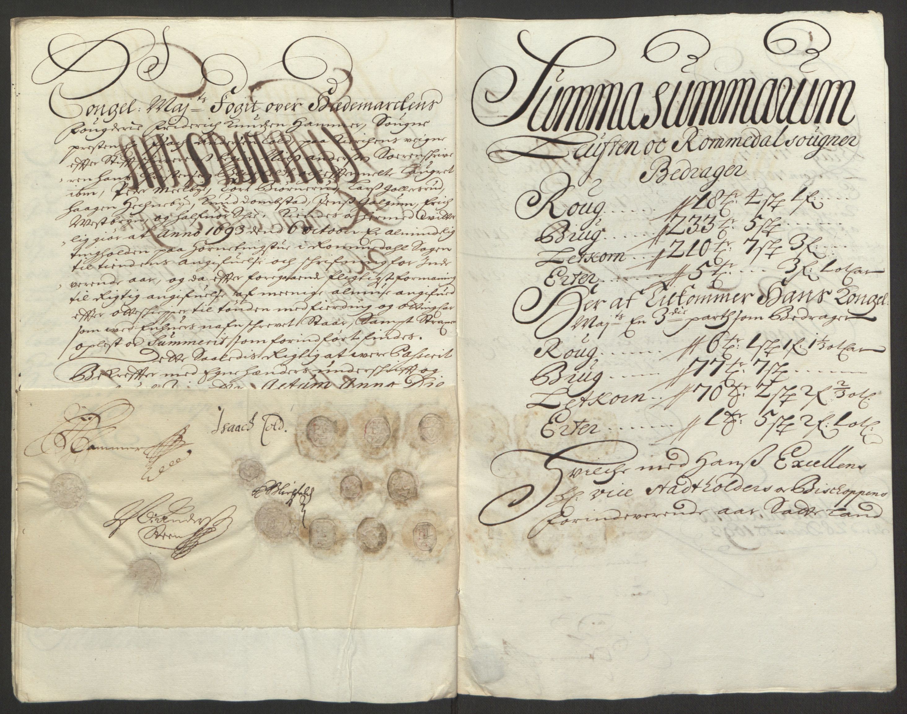 Rentekammeret inntil 1814, Reviderte regnskaper, Fogderegnskap, AV/RA-EA-4092/R16/L1034: Fogderegnskap Hedmark, 1693, s. 59