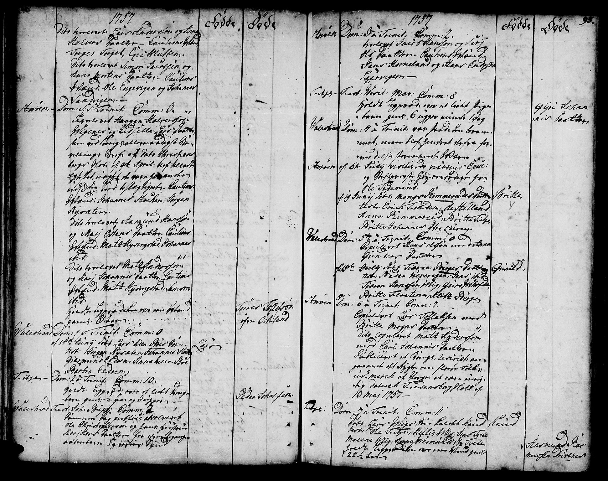 Stord sokneprestembete, SAB/A-78201/H/Haa: Ministerialbok nr. A 2, 1744-1777, s. 95
