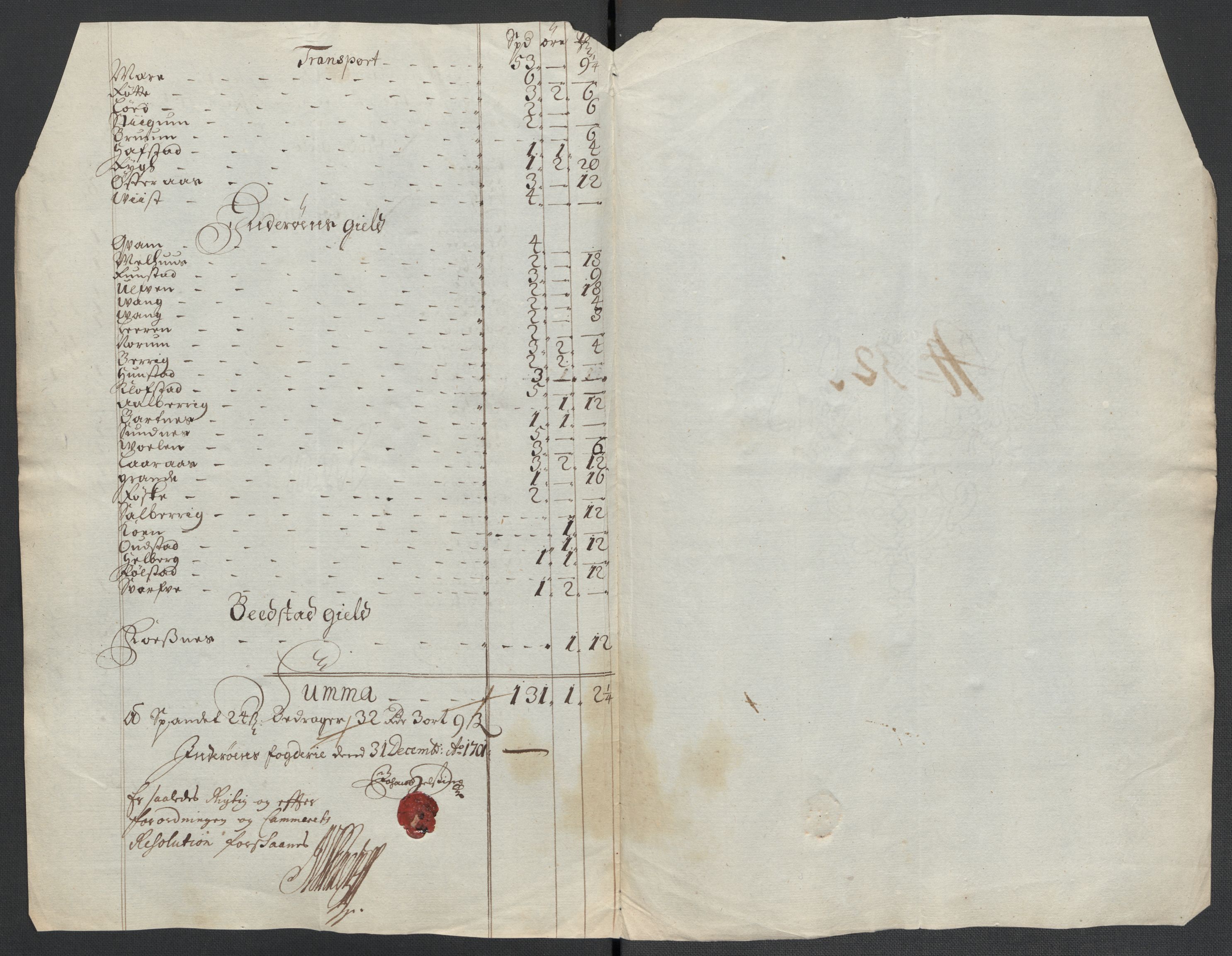 Rentekammeret inntil 1814, Reviderte regnskaper, Fogderegnskap, RA/EA-4092/R63/L4312: Fogderegnskap Inderøy, 1701-1702, s. 181