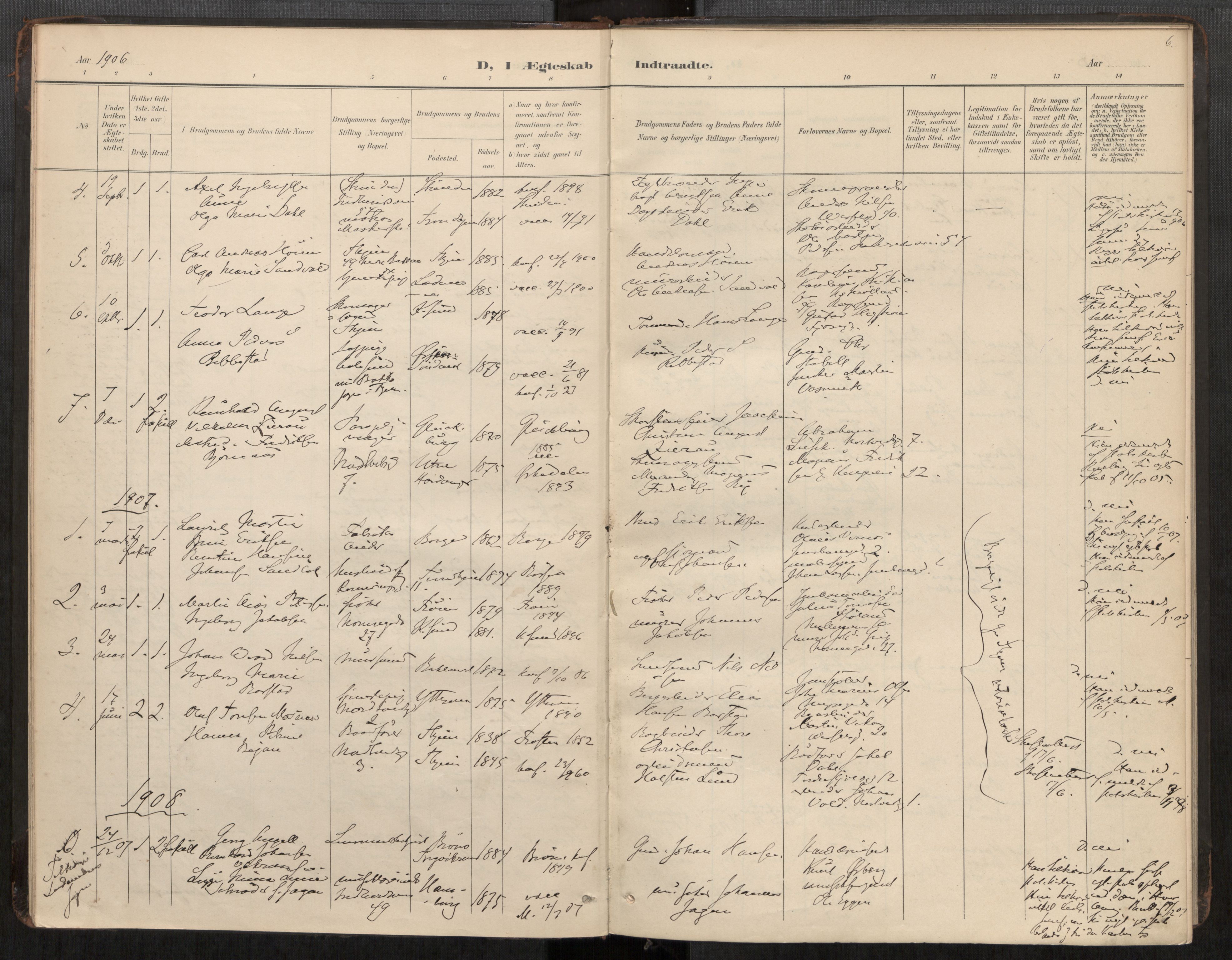 Bakklandet sokneprestkontor, SAT/A-1127: Ministerialbok nr. 604A31, 1899-1920, s. 6