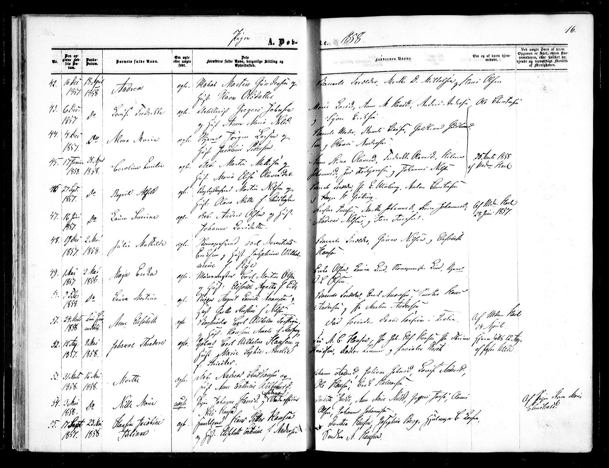 Halden prestekontor Kirkebøker, AV/SAO-A-10909/F/Fa/L0007: Ministerialbok nr. I 7, 1857-1865, s. 16
