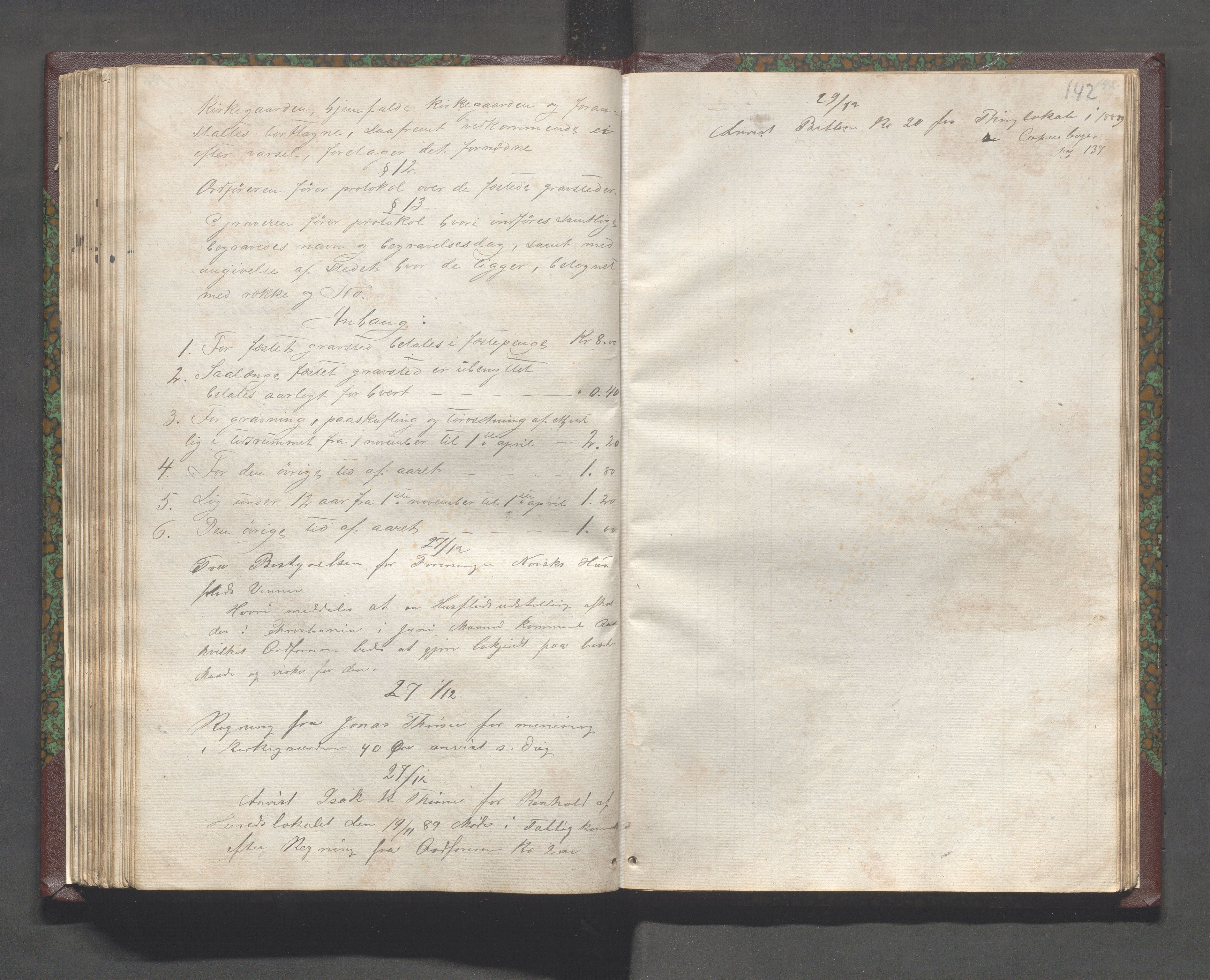 Time kommune - Formannskapet, IKAR/K-100592/C/Ca/L0001: Journal, 1837-1894, s. 142