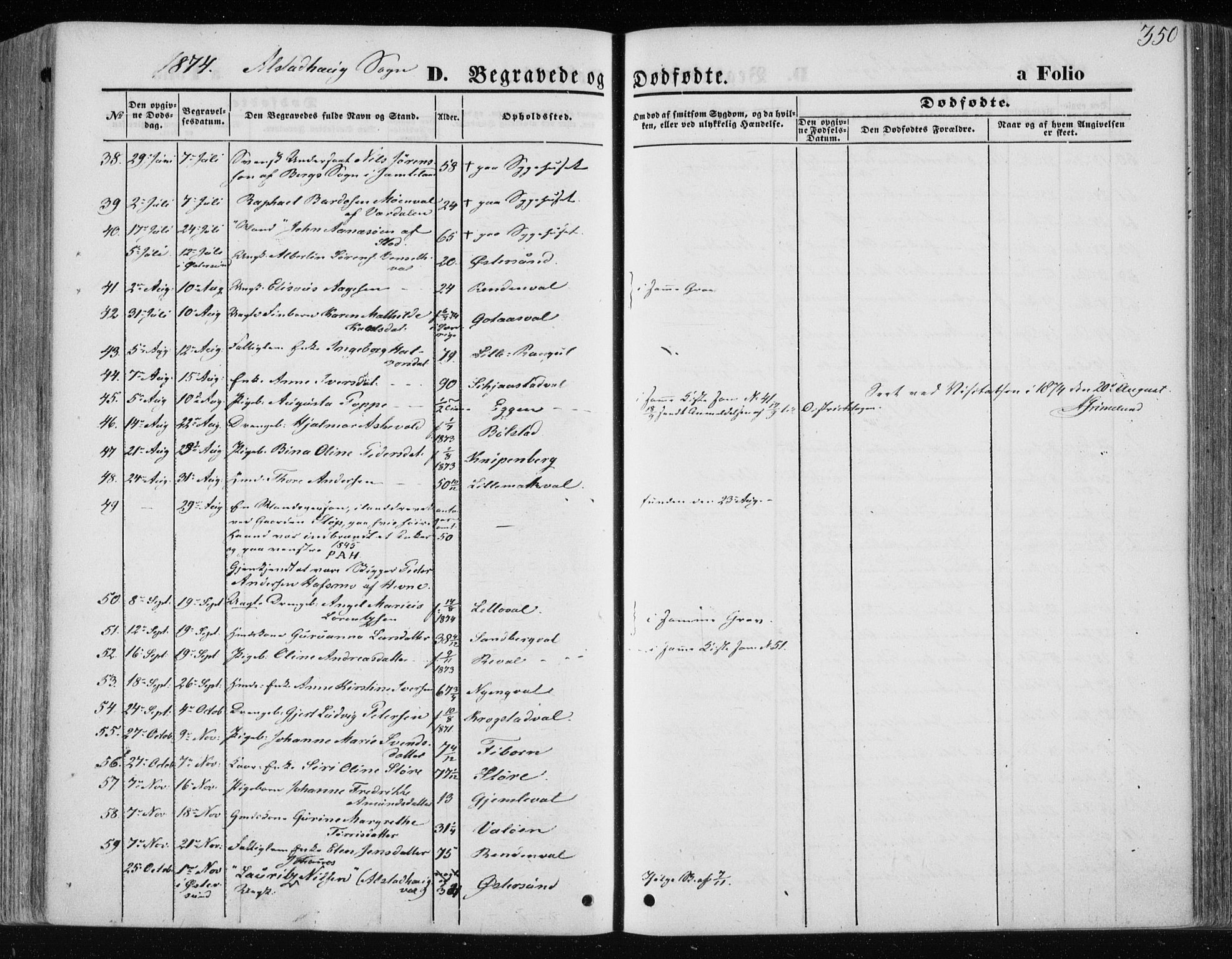 Ministerialprotokoller, klokkerbøker og fødselsregistre - Nord-Trøndelag, SAT/A-1458/717/L0157: Ministerialbok nr. 717A08 /1, 1863-1877, s. 350