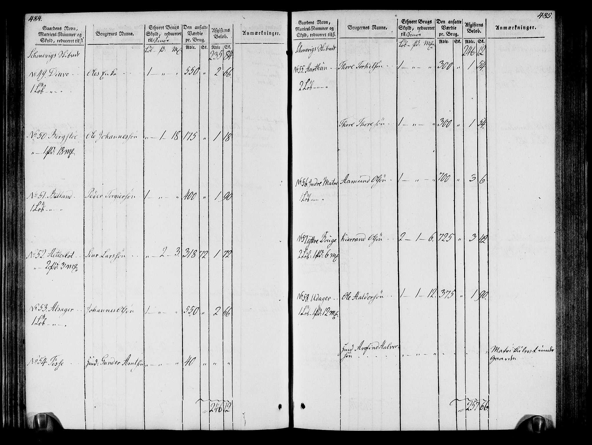 Rentekammeret inntil 1814, Realistisk ordnet avdeling, RA/EA-4070/N/Ne/Nea/L0109: Sunnhordland og Hardanger fogderi. Oppebørselsregister, 1803-1804, s. 246