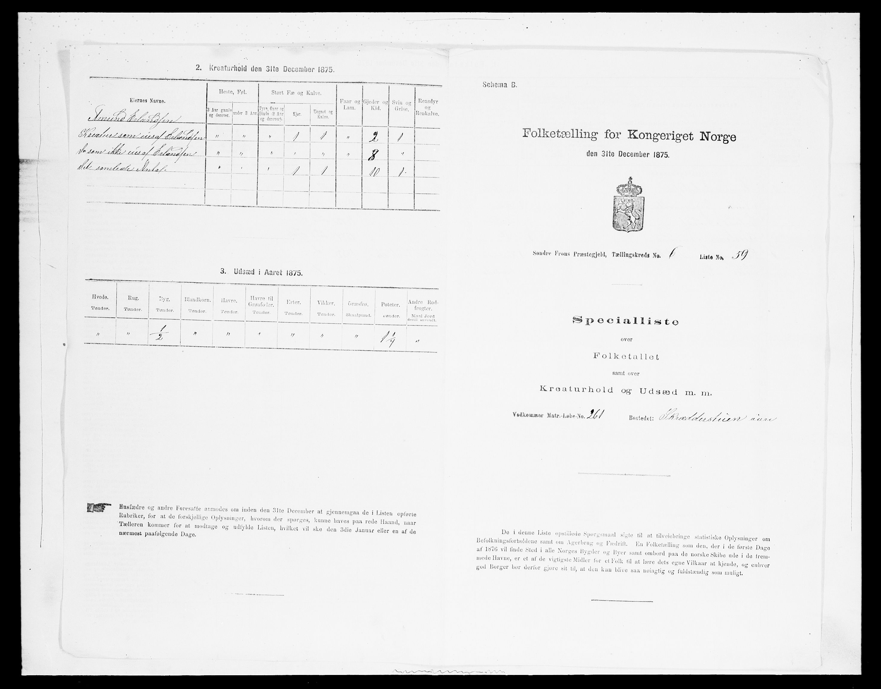 SAH, Folketelling 1875 for 0519P Sør-Fron prestegjeld, 1875, s. 963