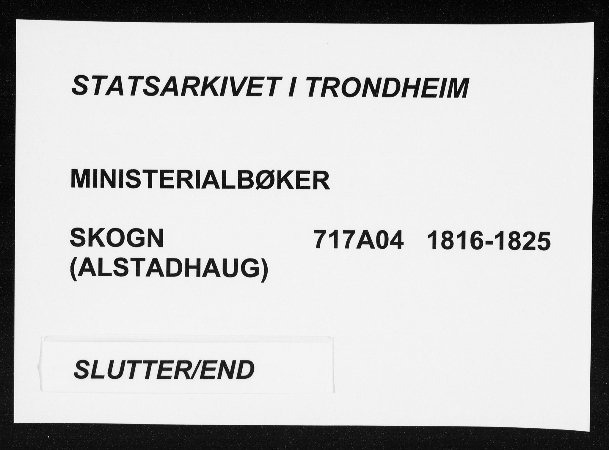 Ministerialprotokoller, klokkerbøker og fødselsregistre - Nord-Trøndelag, SAT/A-1458/717/L0148: Ministerialbok nr. 717A04 /3, 1816-1825