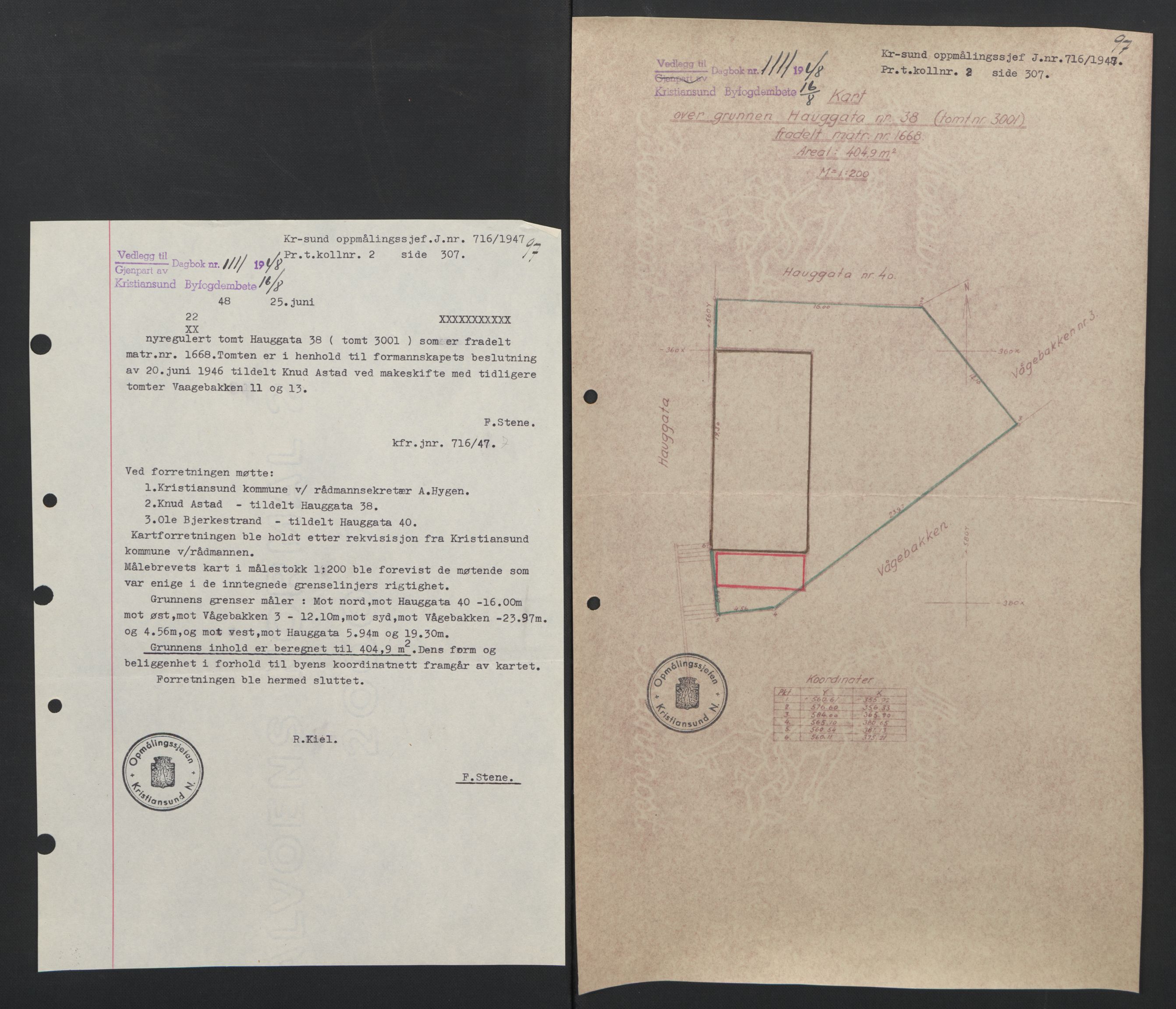 Kristiansund byfogd, AV/SAT-A-4587/A/27: Pantebok nr. 42, 1947-1950, Dagboknr: 1111/1948