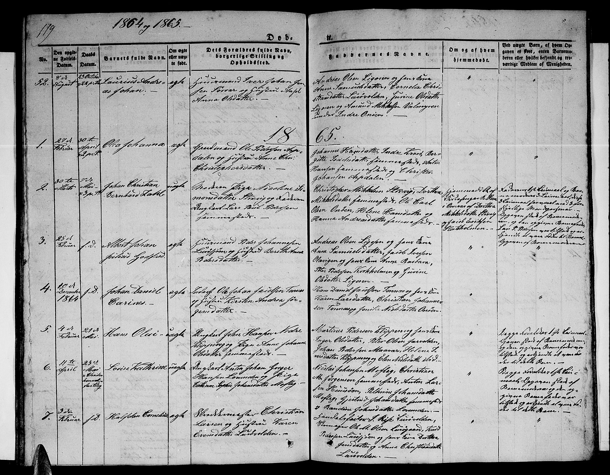 Ministerialprotokoller, klokkerbøker og fødselsregistre - Nordland, SAT/A-1459/839/L0572: Klokkerbok nr. 839C02, 1841-1873, s. 119