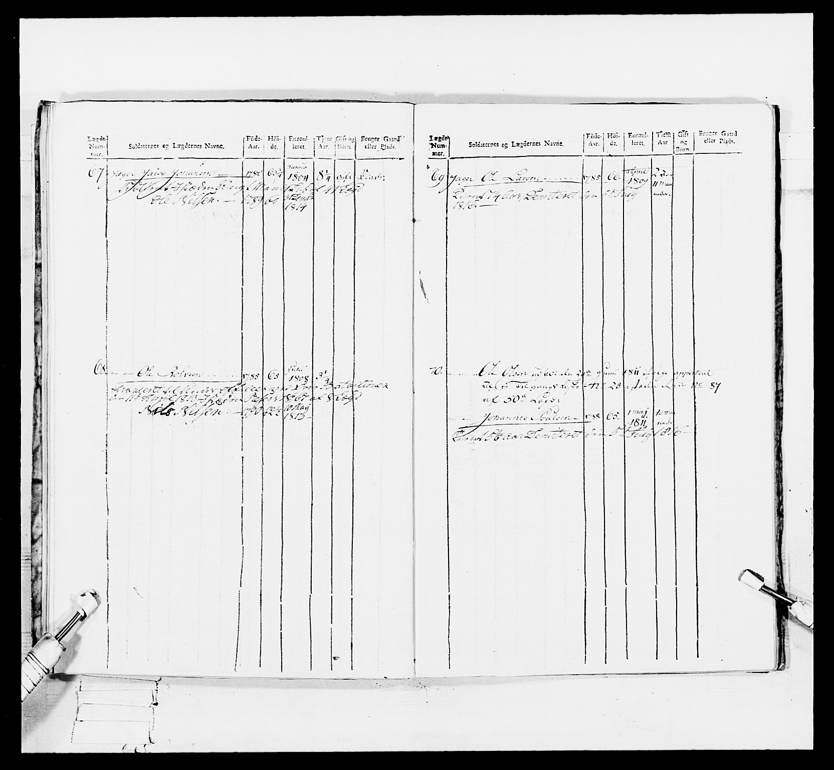 Generalitets- og kommissariatskollegiet, Det kongelige norske kommissariatskollegium, AV/RA-EA-5420/E/Eh/L0113: Vesterlenske nasjonale infanteriregiment, 1812, s. 505