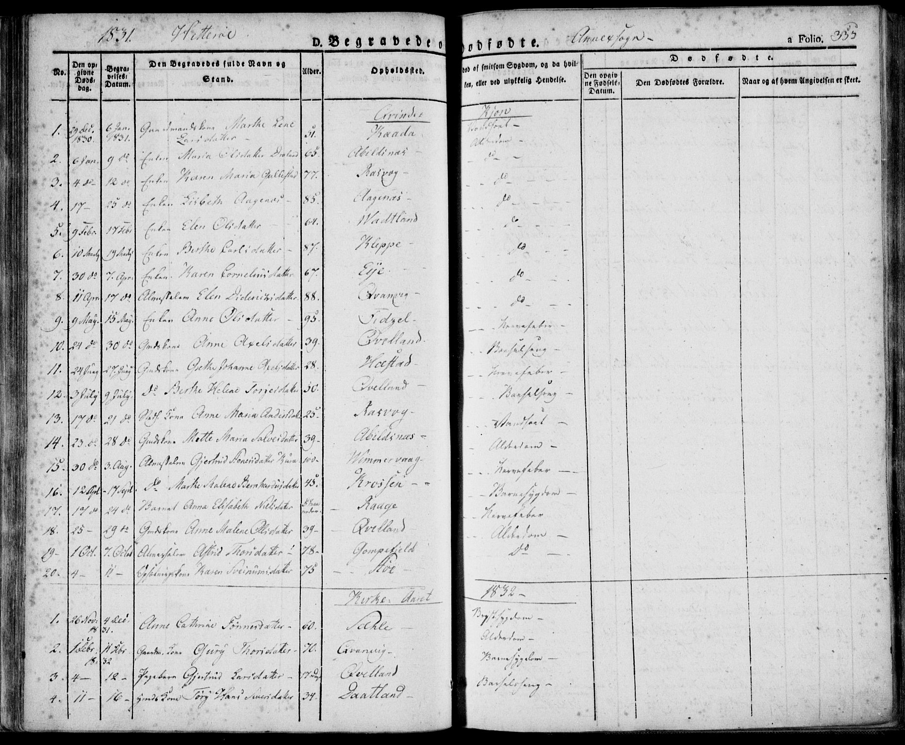 Flekkefjord sokneprestkontor, AV/SAK-1111-0012/F/Fa/Fac/L0003: Ministerialbok nr. A 3, 1826-1841, s. 355