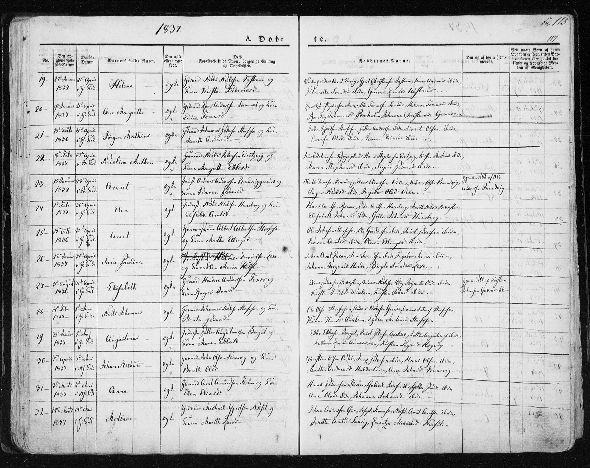 Ministerialprotokoller, klokkerbøker og fødselsregistre - Sør-Trøndelag, SAT/A-1456/659/L0735: Ministerialbok nr. 659A05, 1826-1841, s. 115