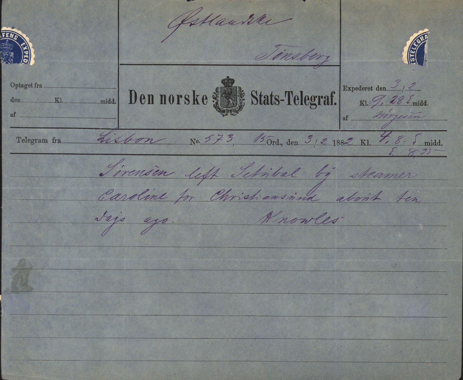 Pa 63 - Østlandske skibsassuranceforening, VEMU/A-1079/G/Ga/L0014/0010: Havaridokumenter / Solveig, Spes & Fides, Framnes, Fosna, 1882, s. 81