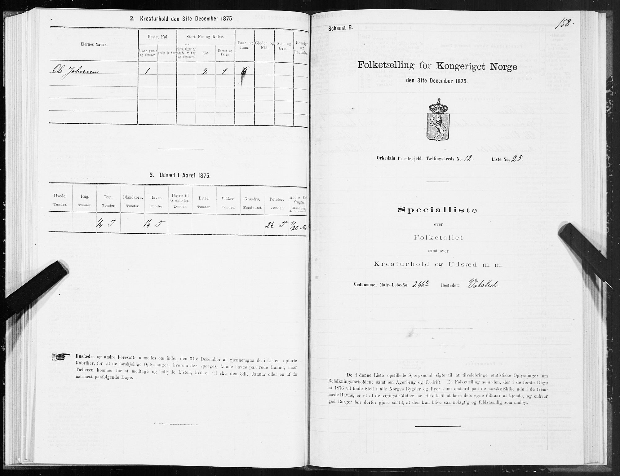 SAT, Folketelling 1875 for 1638P Orkdal prestegjeld, 1875, s. 6158