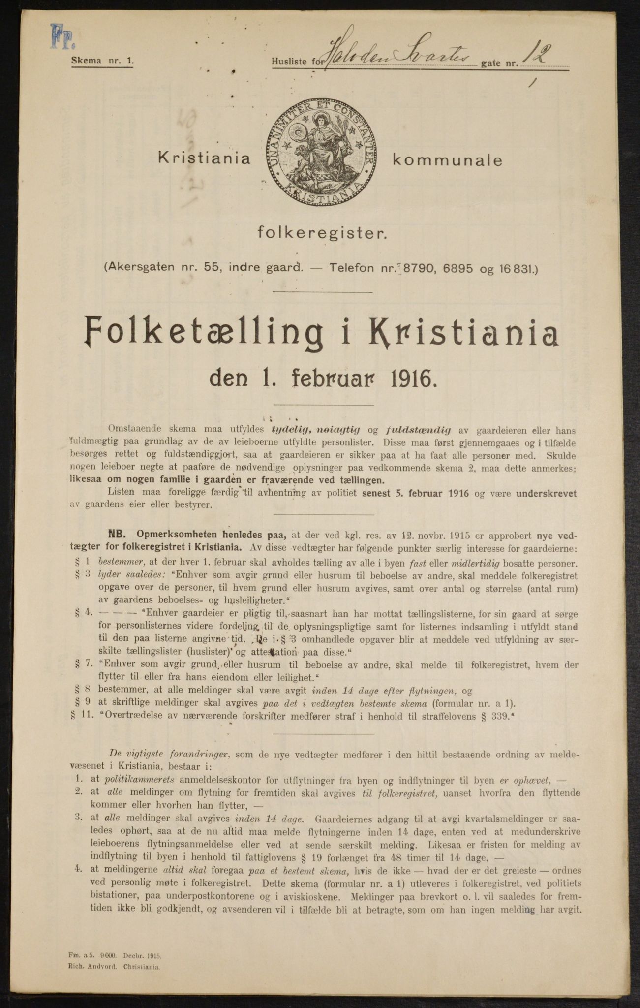 OBA, Kommunal folketelling 1.2.1916 for Kristiania, 1916, s. 34718