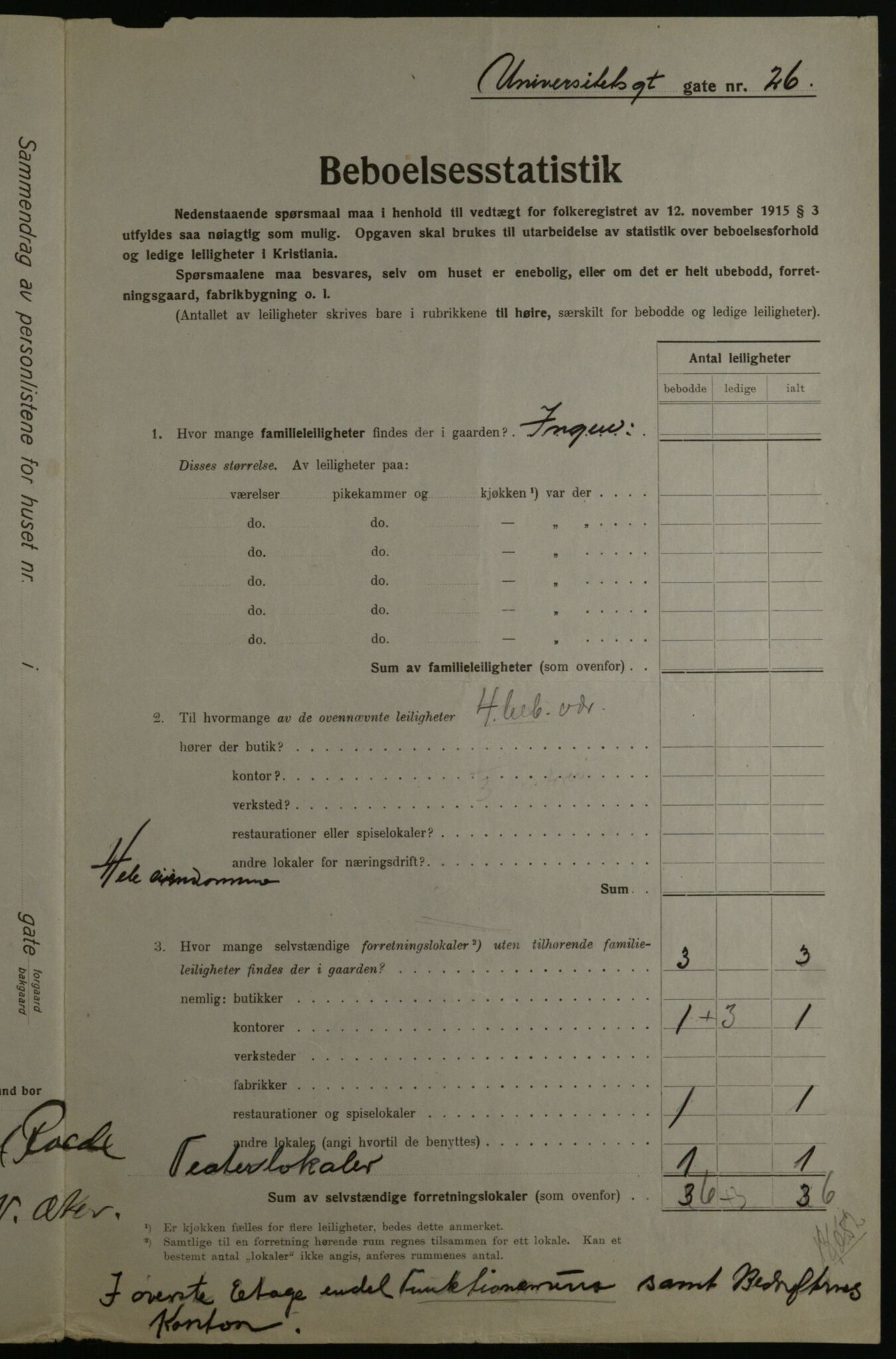 OBA, Kommunal folketelling 1.12.1923 for Kristiania, 1923, s. 132886