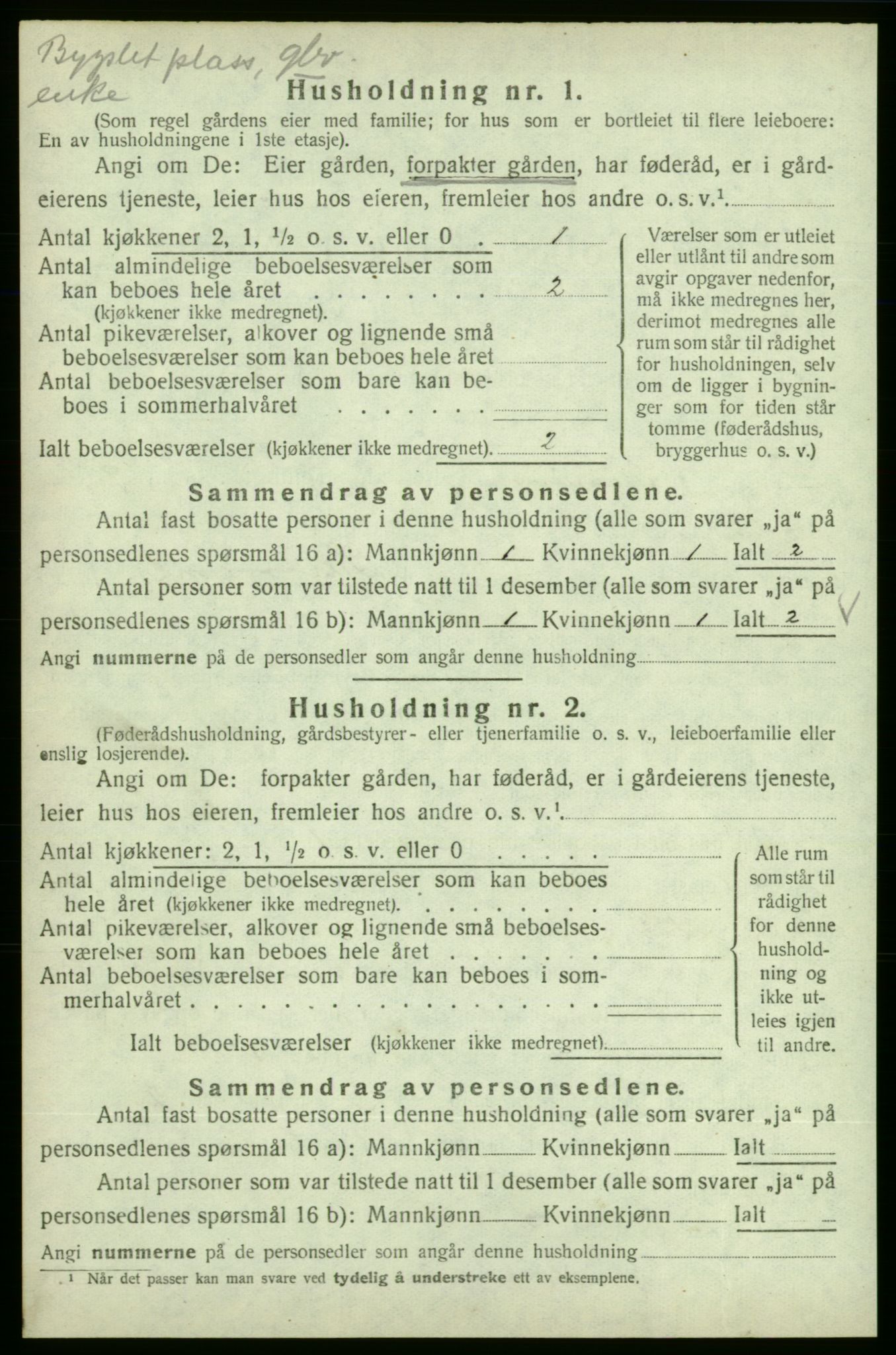 SAB, Folketelling 1920 for 1212 Skånevik herred, 1920, s. 1098