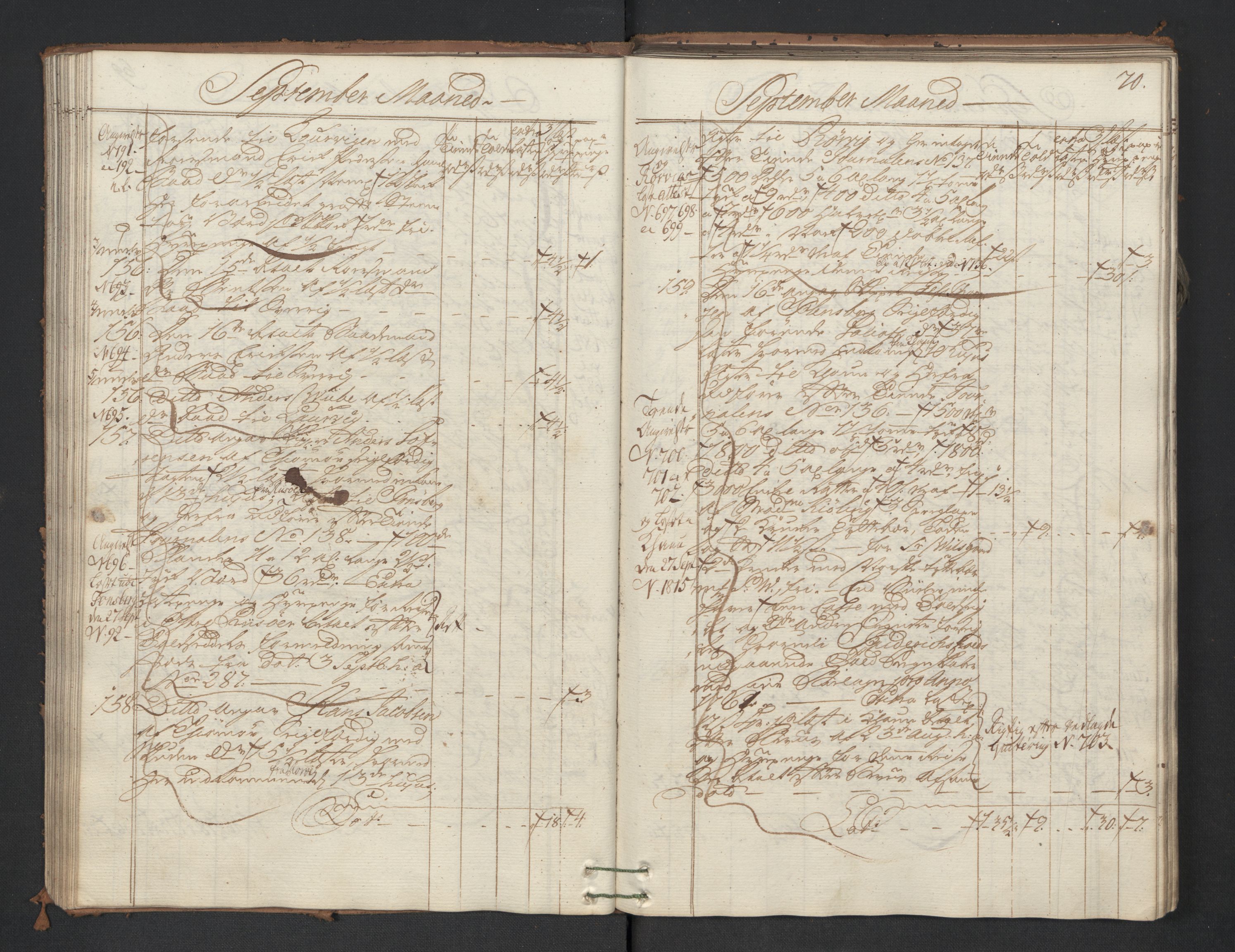 Generaltollkammeret, tollregnskaper, AV/RA-EA-5490/R01/L0047/0001: Tollregnskaper Fredrikshald / Utgående hovedtollbok, 1762, s. 69b-70a