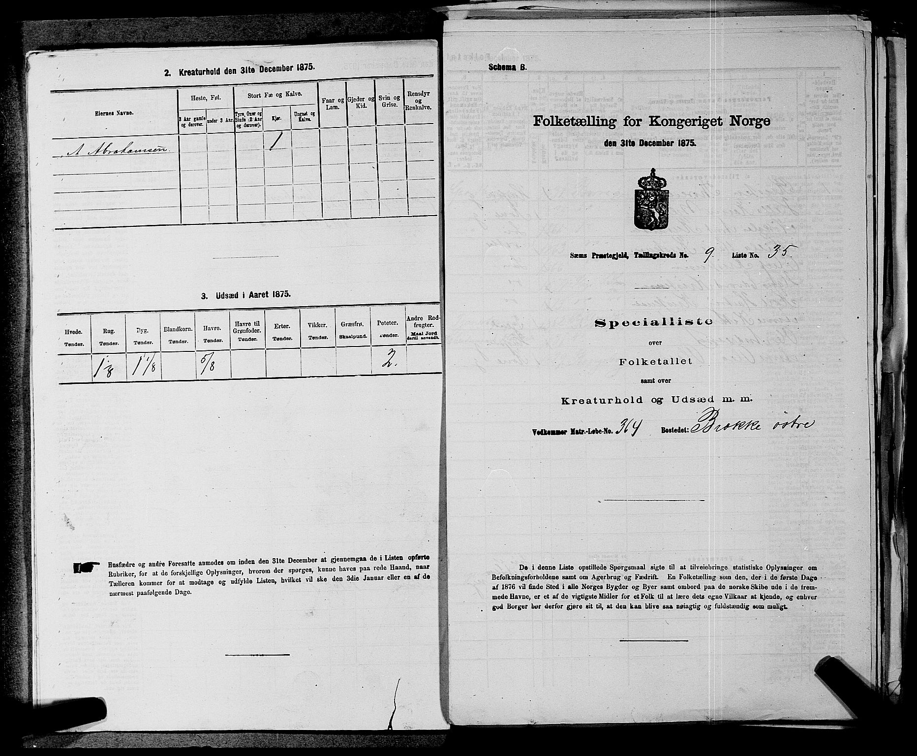 SAKO, Folketelling 1875 for 0721P Sem prestegjeld, 1875, s. 1510