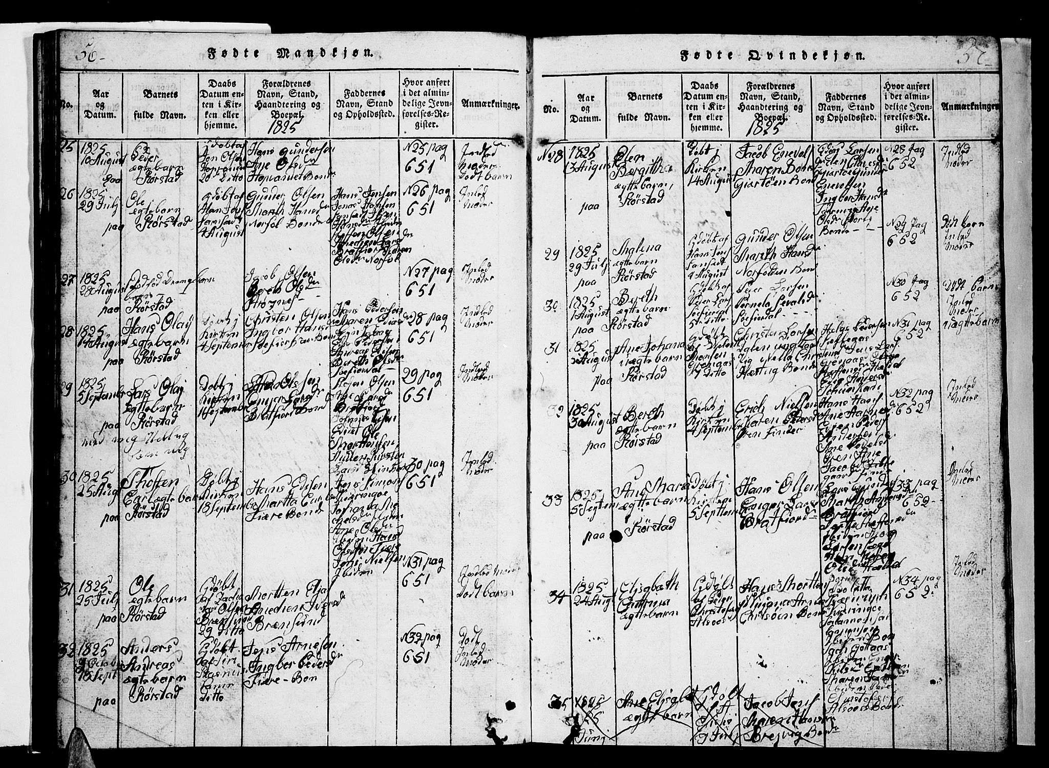 Ministerialprotokoller, klokkerbøker og fødselsregistre - Nordland, AV/SAT-A-1459/853/L0773: Klokkerbok nr. 853C01, 1821-1859, s. 56-57