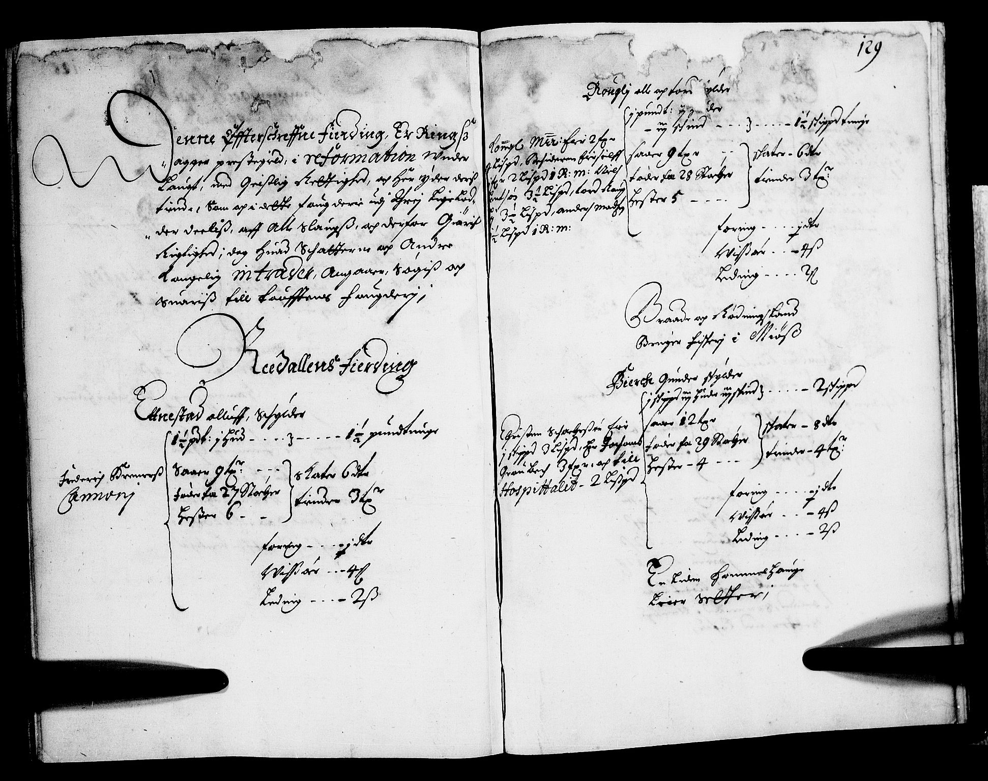 Rentekammeret inntil 1814, Realistisk ordnet avdeling, RA/EA-4070/N/Nb/Nba/L0012: Hedmark fogderi, 1. del, 1669, s. 128b-129a