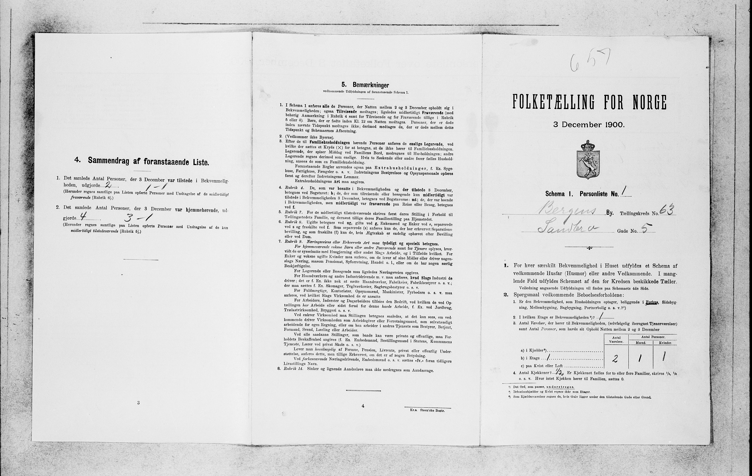 SAB, Folketelling 1900 for 1301 Bergen kjøpstad, 1900, s. 13315