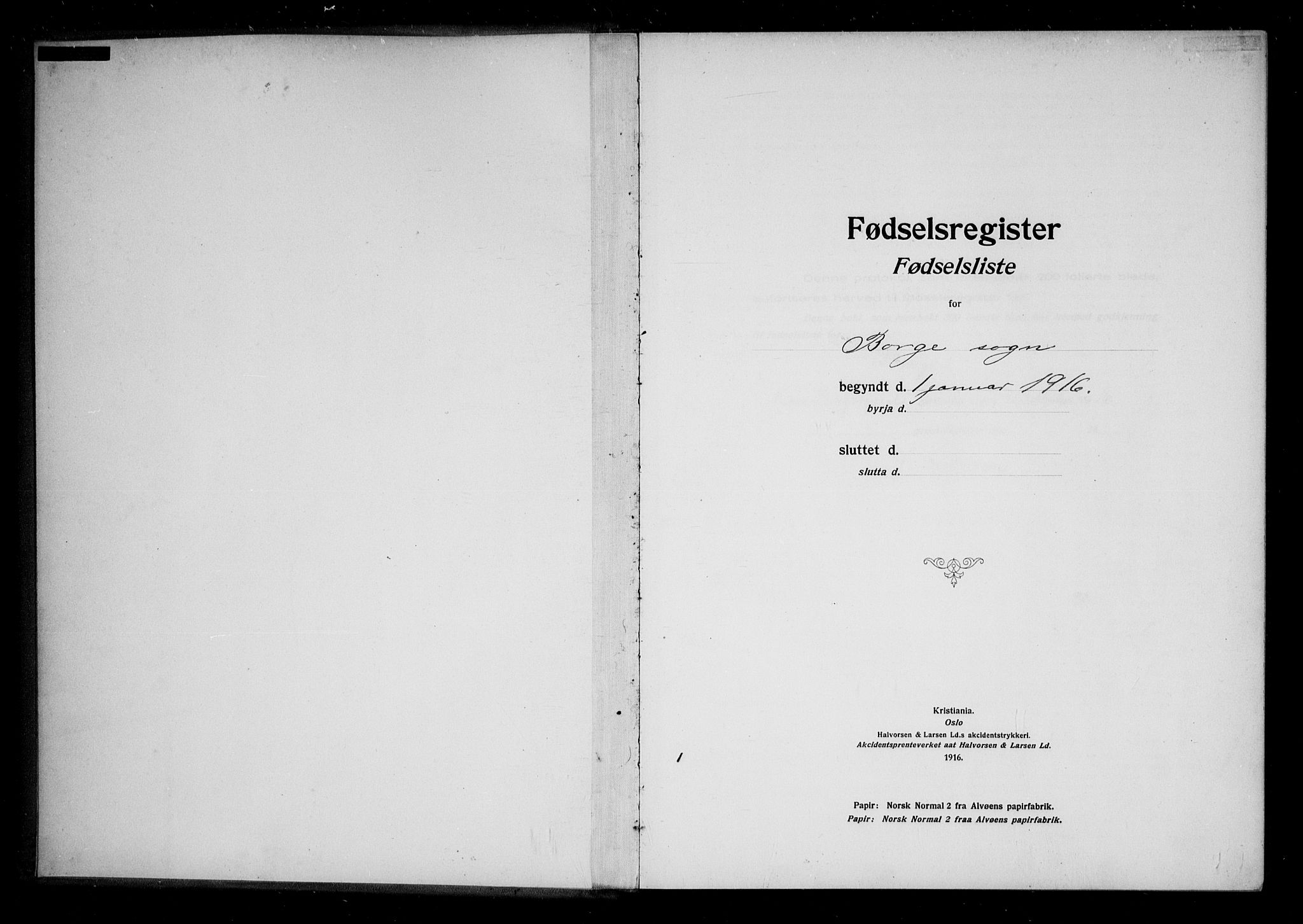 Borge prestekontor Kirkebøker, SAO/A-10903/J/Ja/L0001: Fødselsregister nr. I 1, 1916-1925