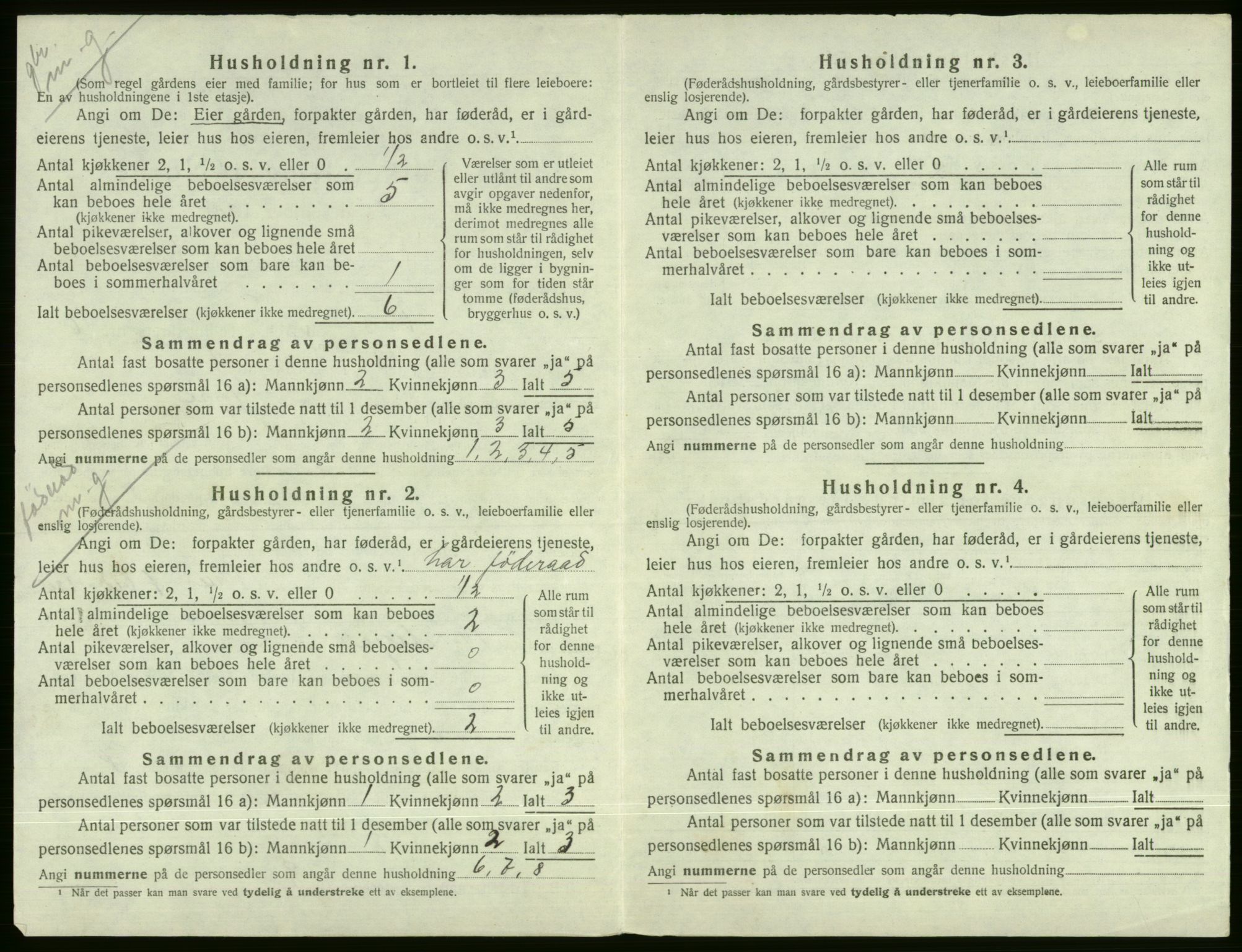 SAB, Folketelling 1920 for 1235 Voss herred, 1920, s. 1538