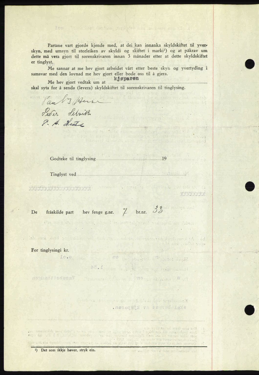 Romsdal sorenskriveri, AV/SAT-A-4149/1/2/2C: Pantebok nr. A14, 1943-1943, Dagboknr: 1619/1943