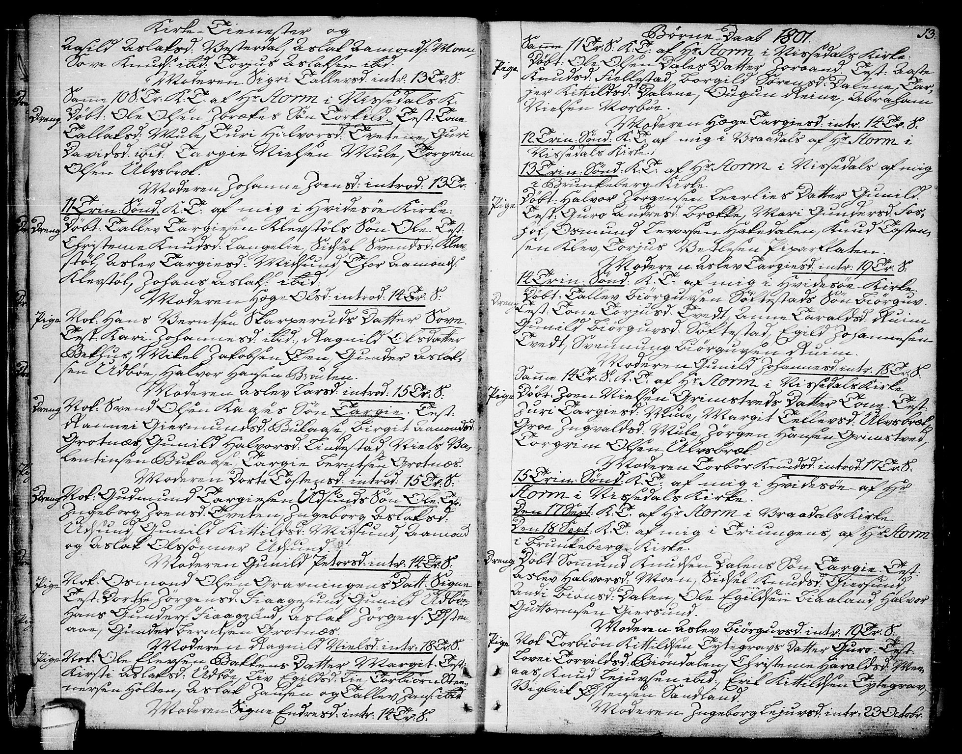 Kviteseid kirkebøker, AV/SAKO-A-276/F/Fa/L0004: Ministerialbok nr. I 4, 1800-1814, s. 13
