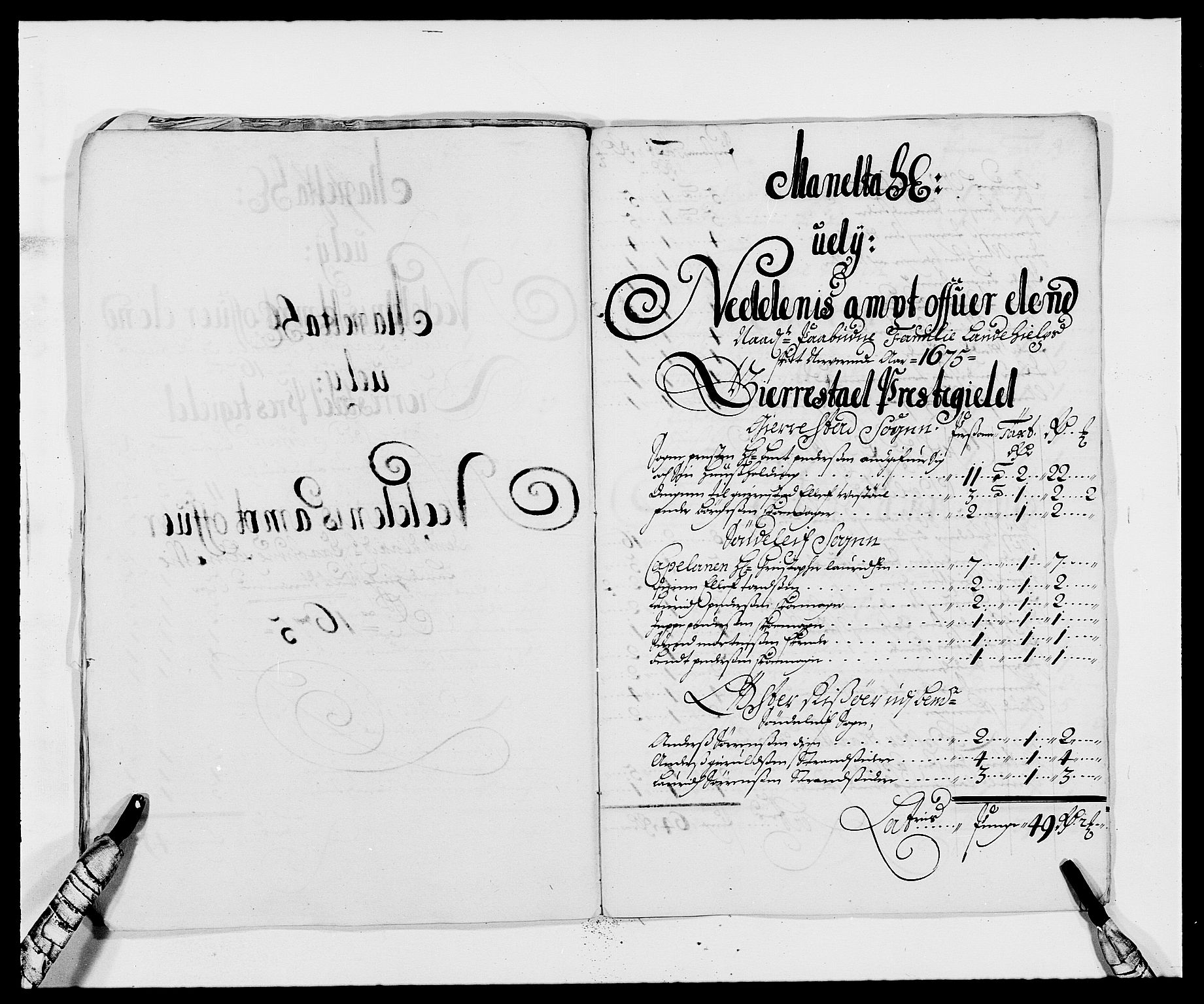 Rentekammeret inntil 1814, Reviderte regnskaper, Fogderegnskap, RA/EA-4092/R39/L2301: Fogderegnskap Nedenes, 1675-1676, s. 156
