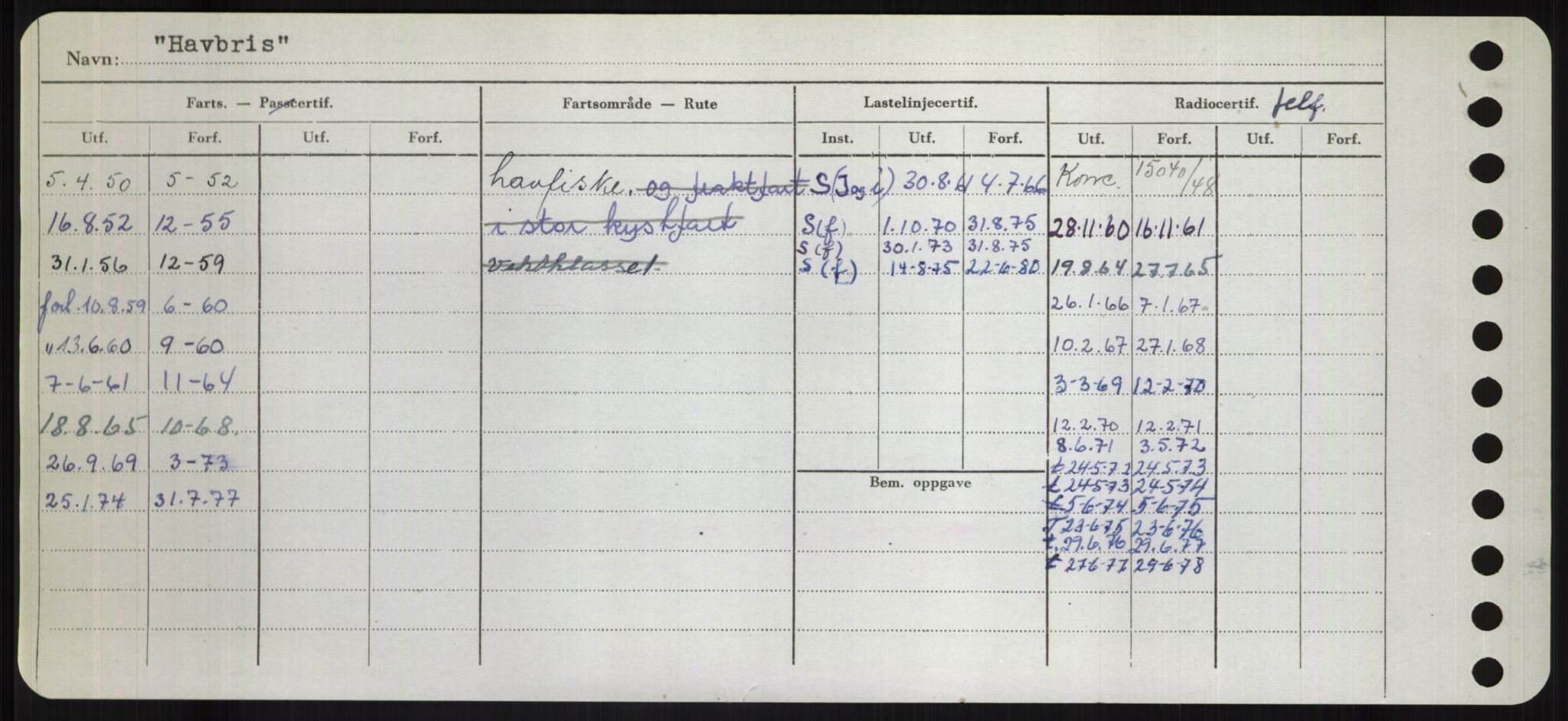 Sjøfartsdirektoratet med forløpere, Skipsmålingen, RA/S-1627/H/Hd/L0014: Fartøy, H-Havl, s. 474