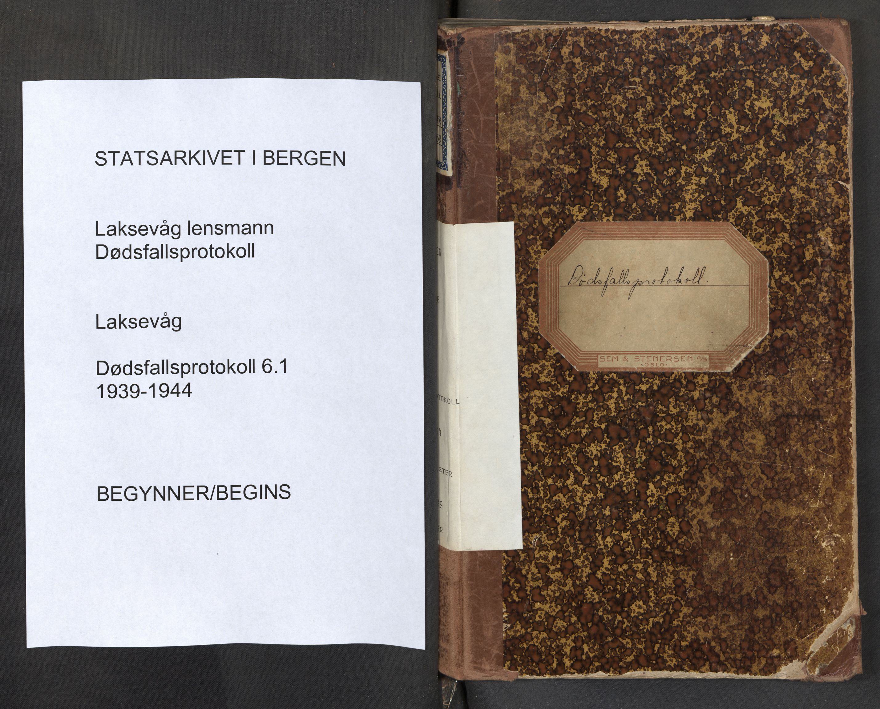 Lensmannen i Laksevåg, SAB/A-33401/0006/L0001: Dødsfallprotokoll, 1933-1939