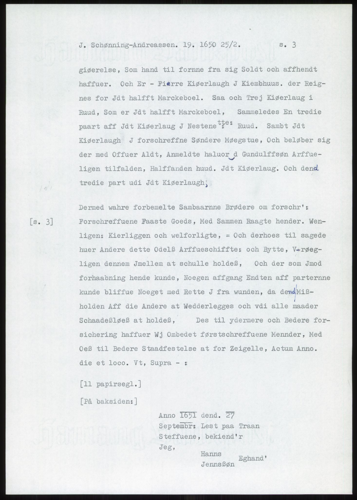 Samlinger til kildeutgivelse, Diplomavskriftsamlingen, AV/RA-EA-4053/H/Ha, s. 142