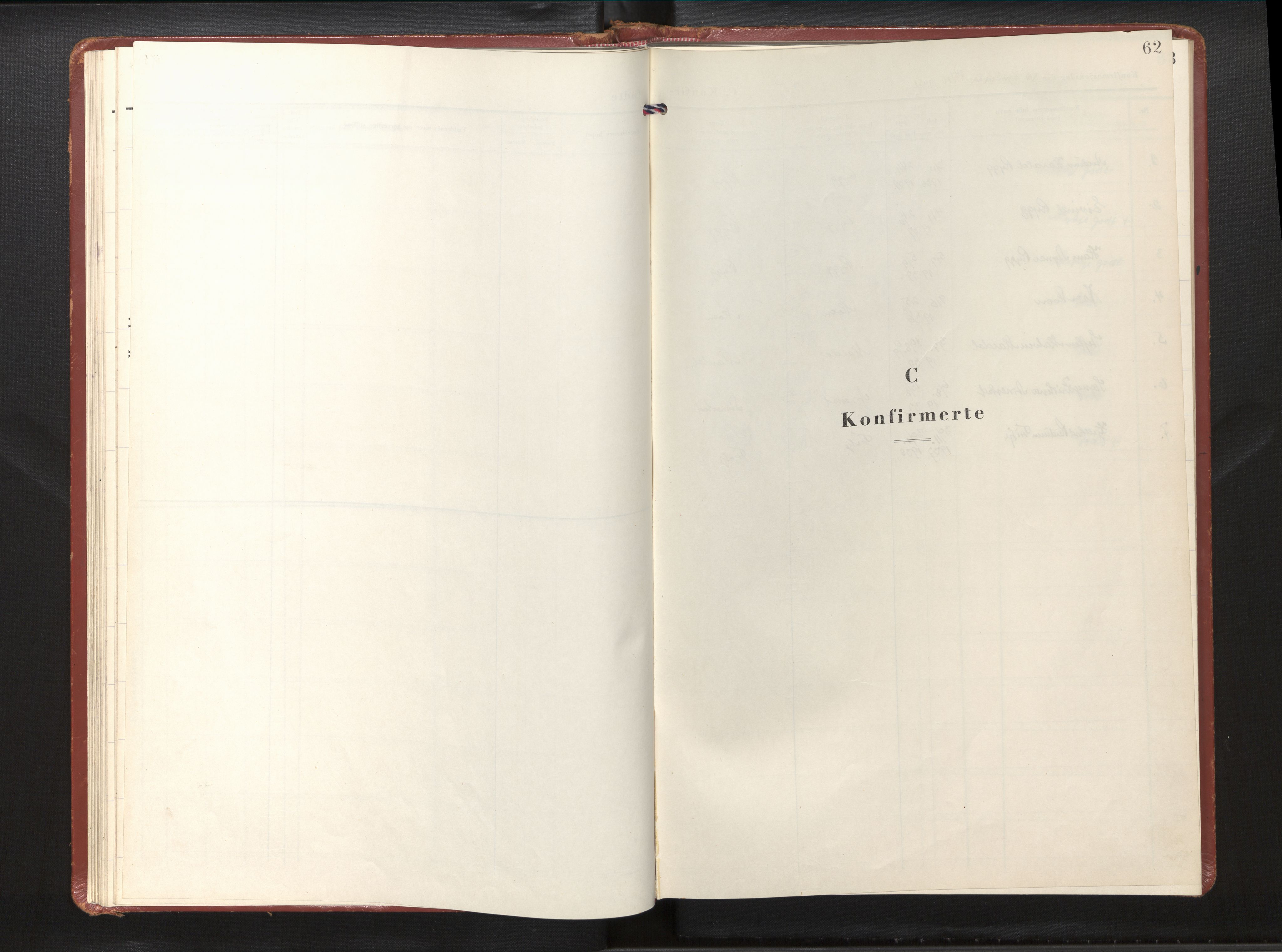 Gloppen sokneprestembete, AV/SAB-A-80101/H/Haa/Haad/L0004: Ministerialbok nr. D 4, 1951-1973, s. 61b-62a