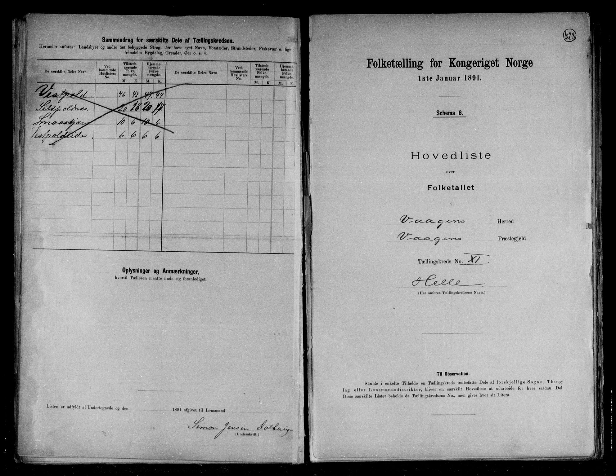 RA, Folketelling 1891 for 1865 Vågan herred, 1891, s. 31