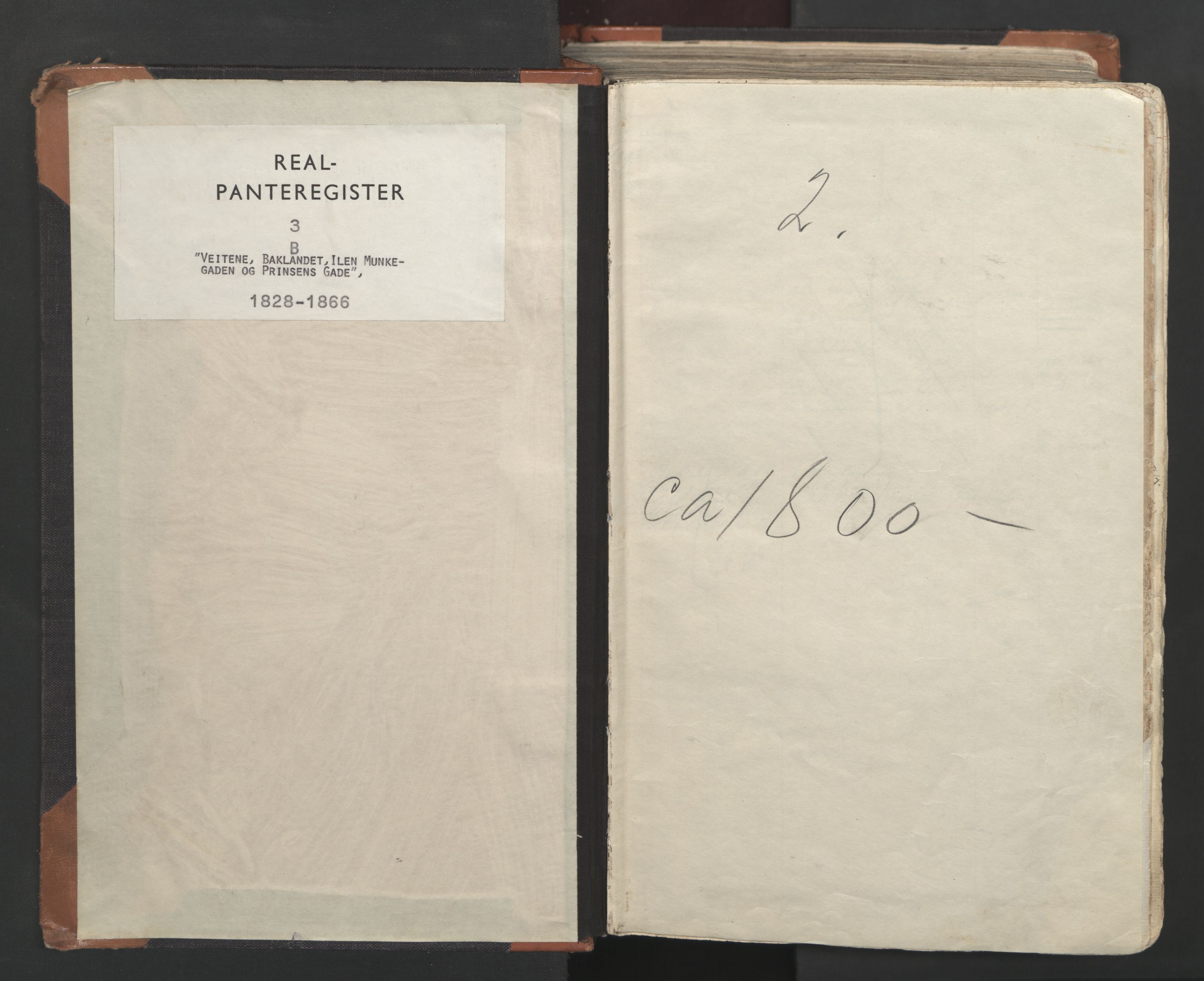 Trondheim byfogd, SAT/A-0003/1/2/2A/L0003: Panteregister nr. B / 2A 03, 1828-1866