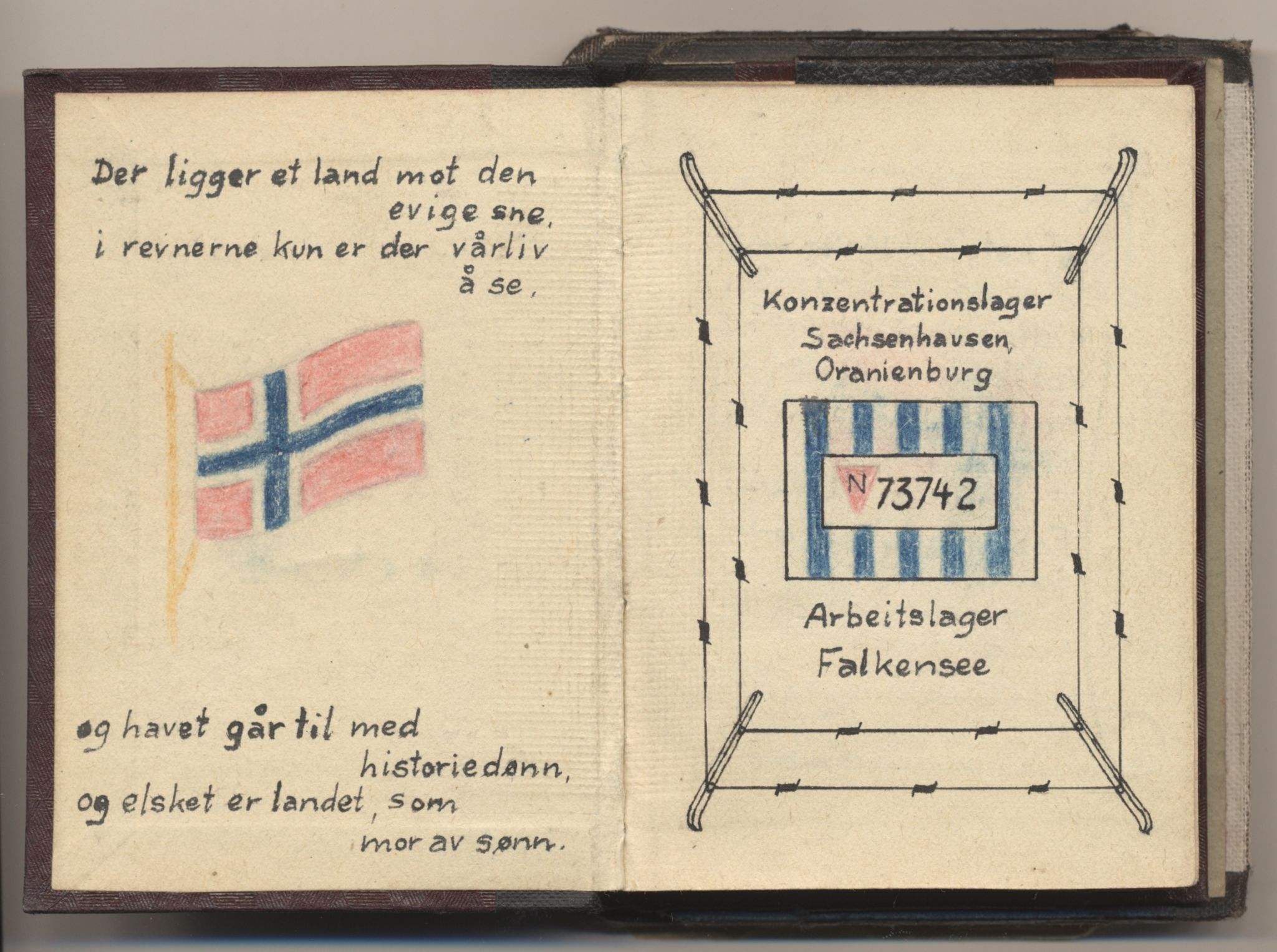 Falstadsenteret, dokumentsamling, FSM/A-001/F/L0153: Johansen, Frank Storm (f. 1919), 1942-1945